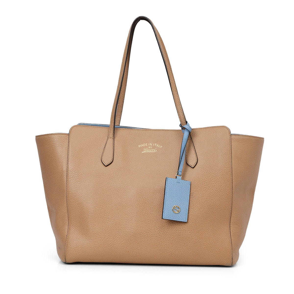 Gucci Nude Medium Swing Leather Tote