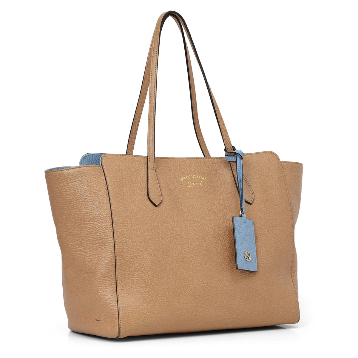 Gucci Nude Medium Swing Leather Tote