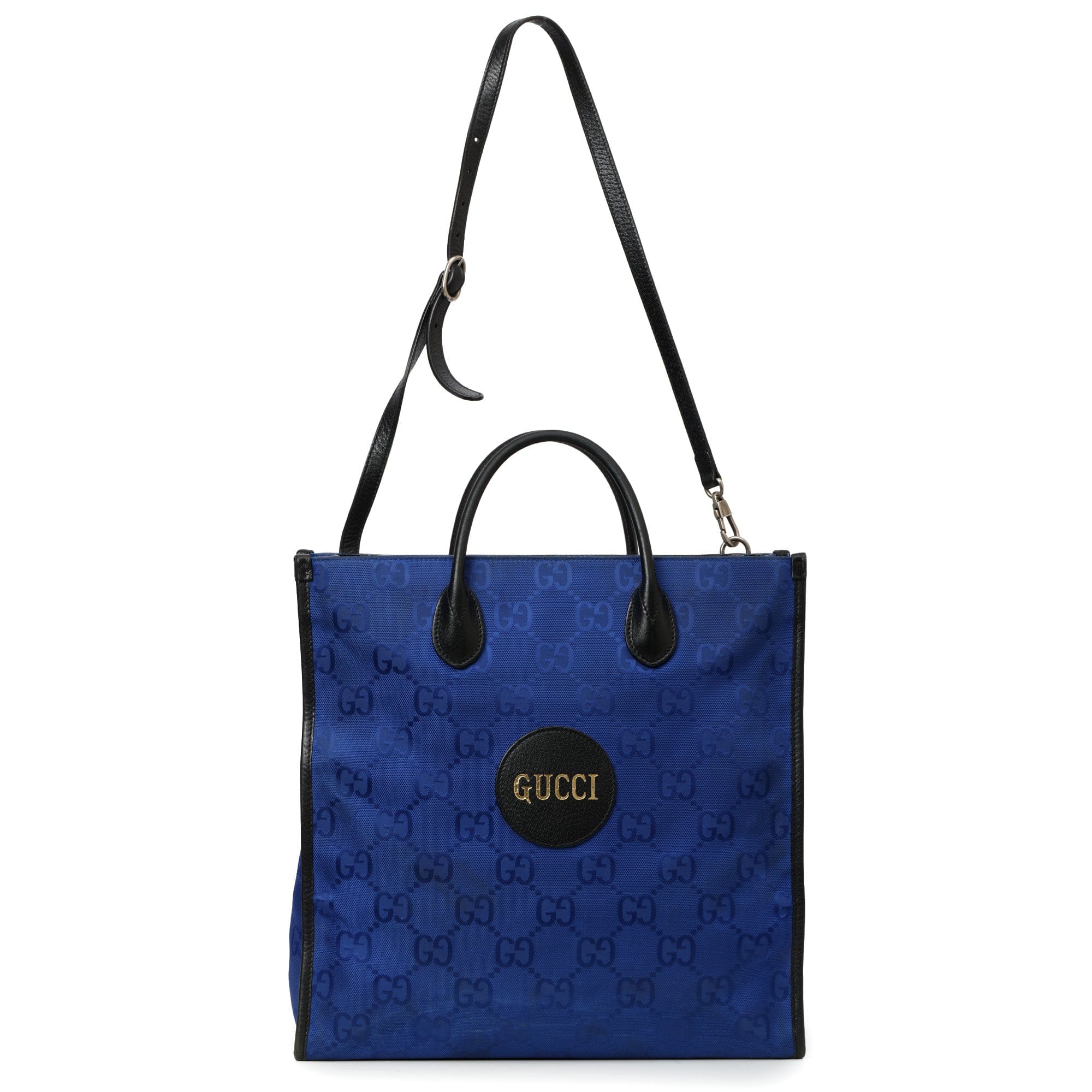 Gucci Blue GG Nylon Off The Grid Vertical Tote Bag
