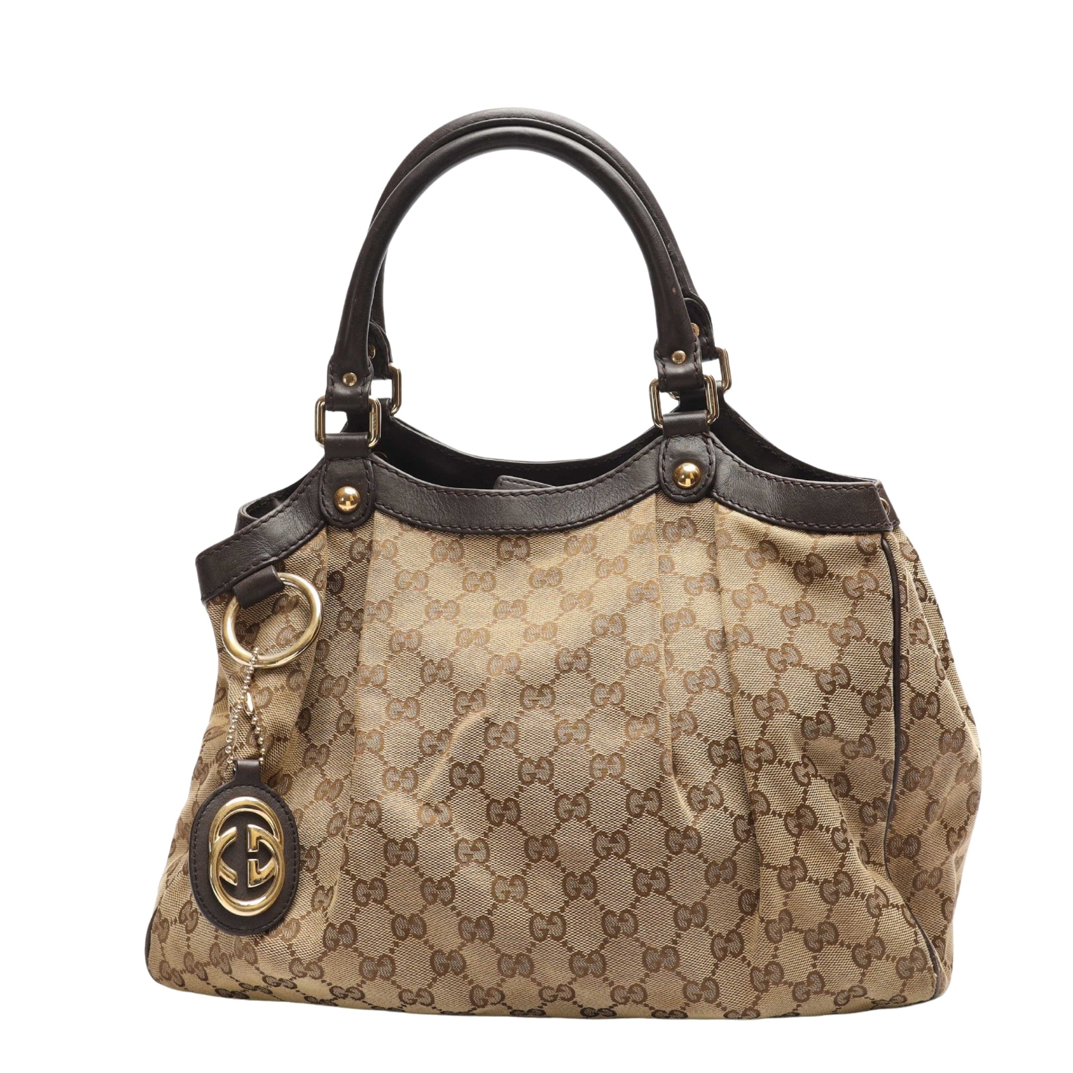 Gucci Beige GG Canvas Sukey Tote