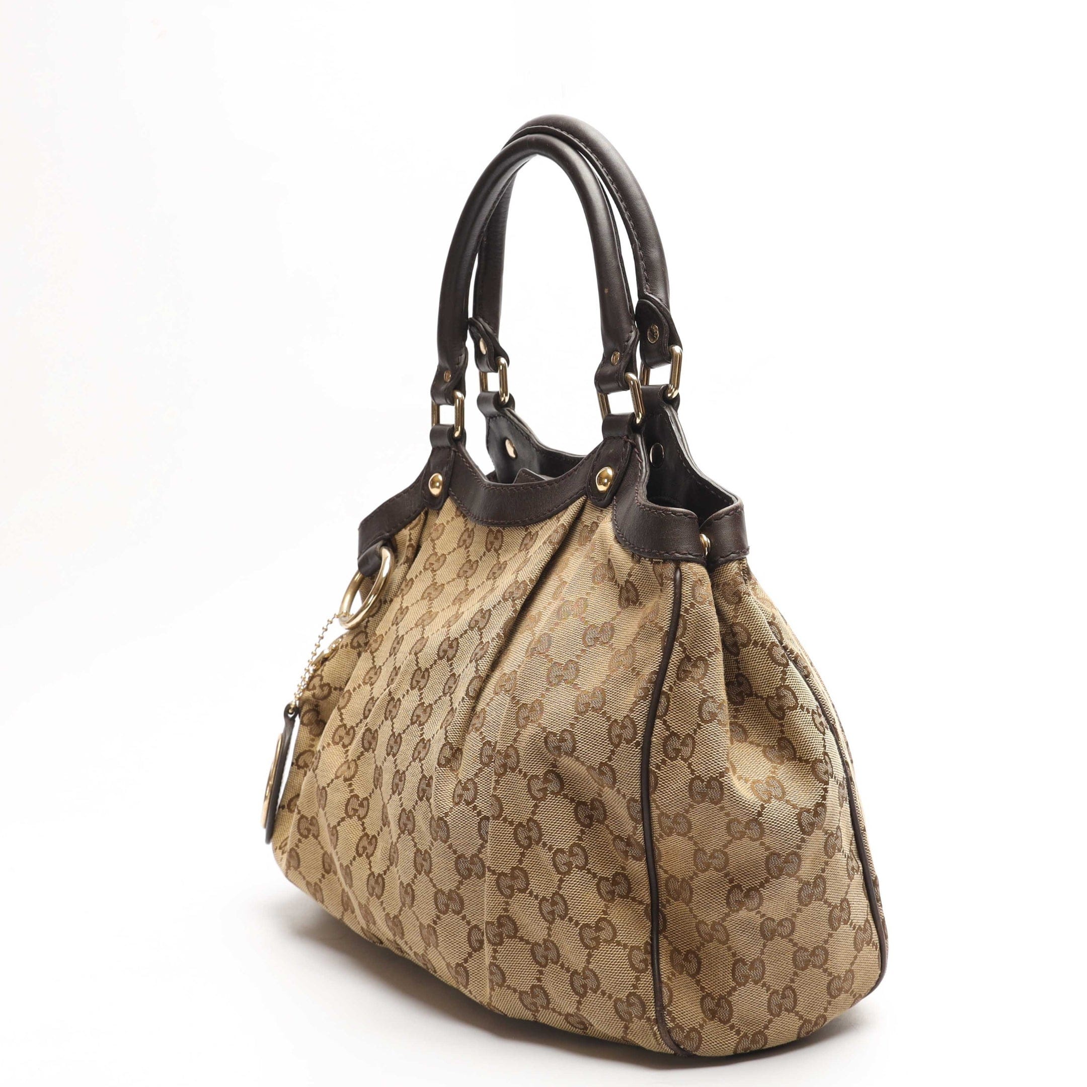 Gucci Beige GG Canvas Sukey Tote