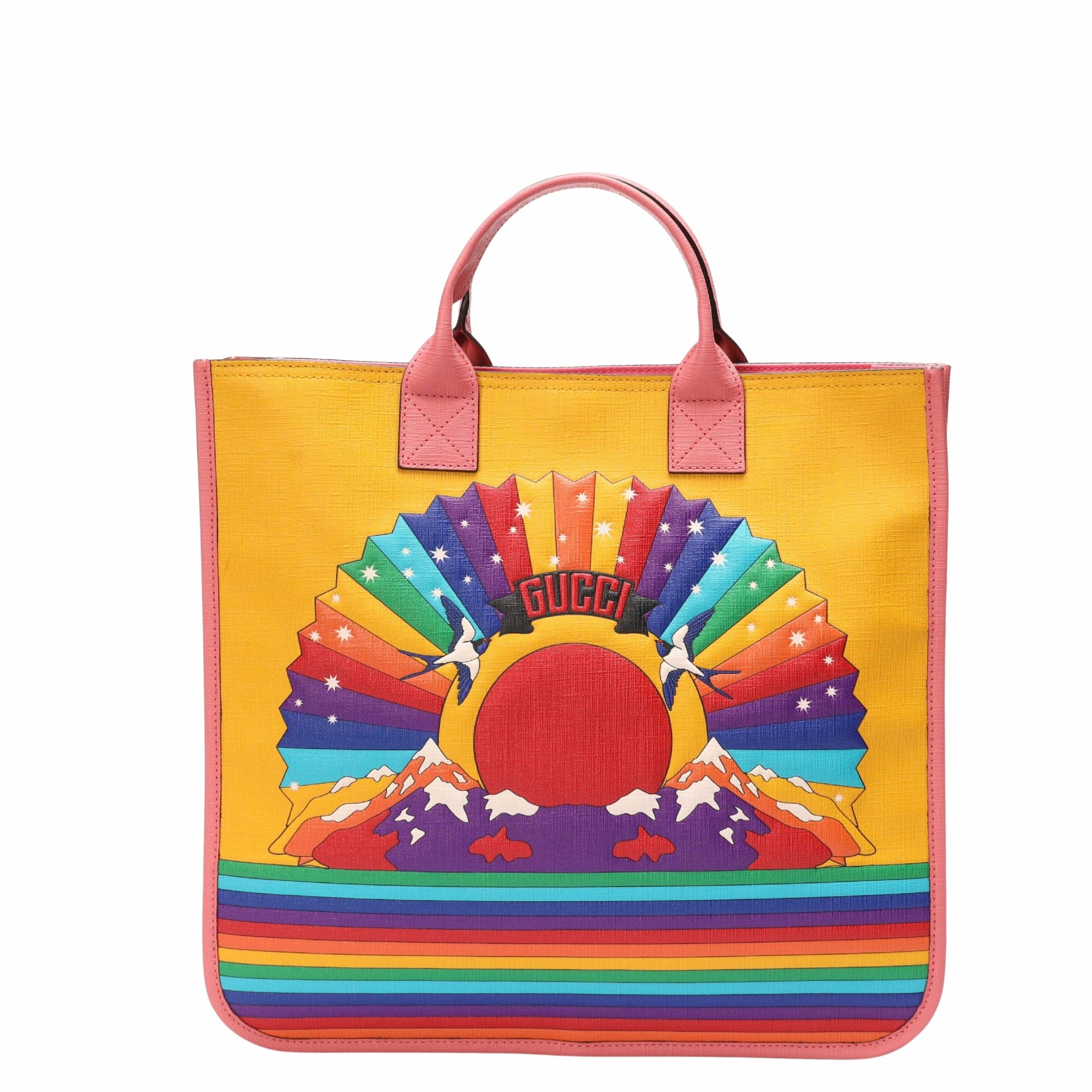 Gucci MultiColour Canvas Rainbow Loved Tote