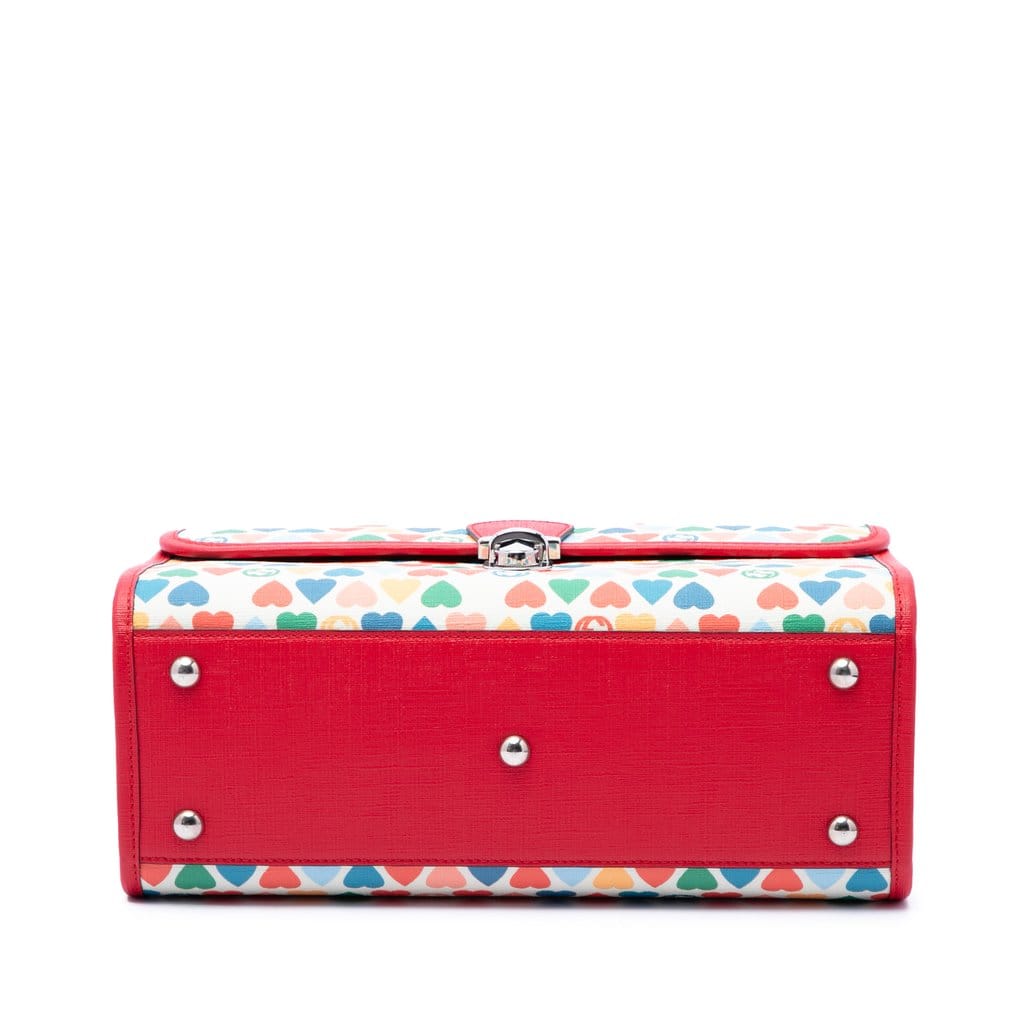 Gucci Childrens Coated Canvas Heart Handbag