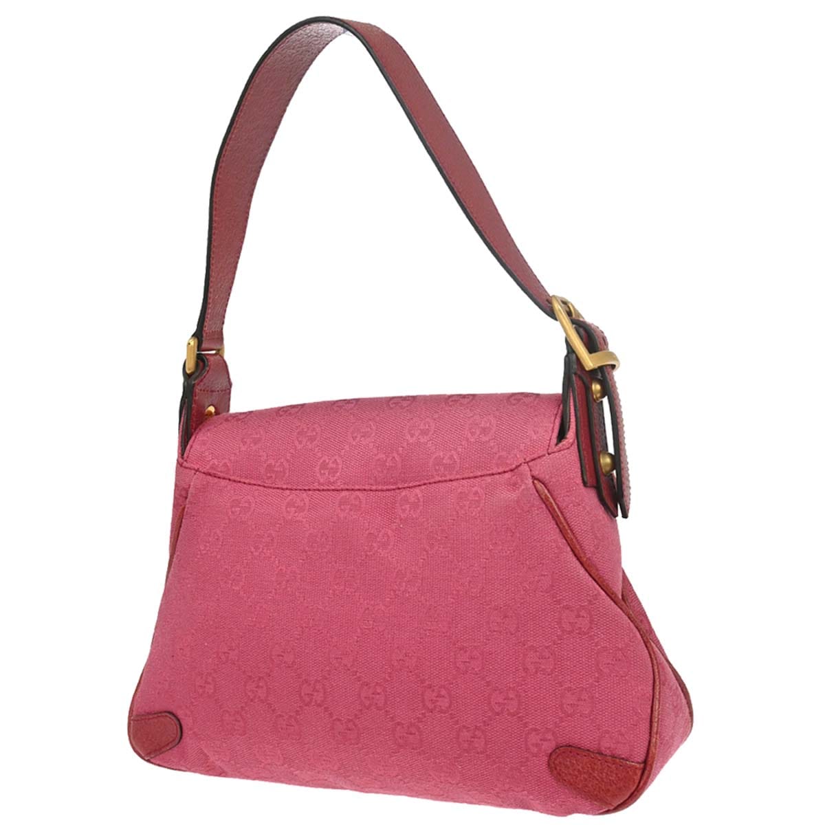 Gucci Pink GG Canvas Horsebit Handbag