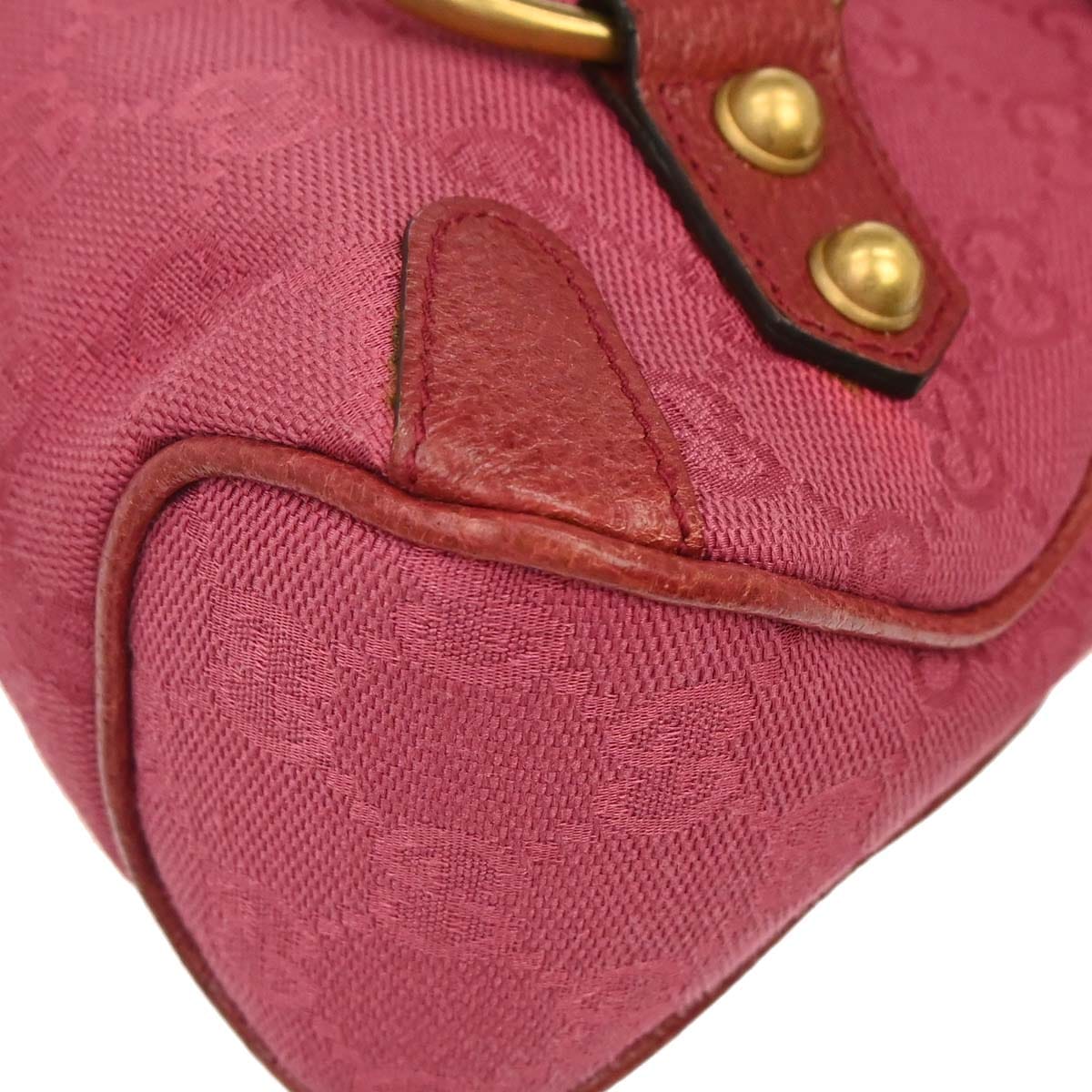 Gucci Pink GG Canvas Horsebit Handbag