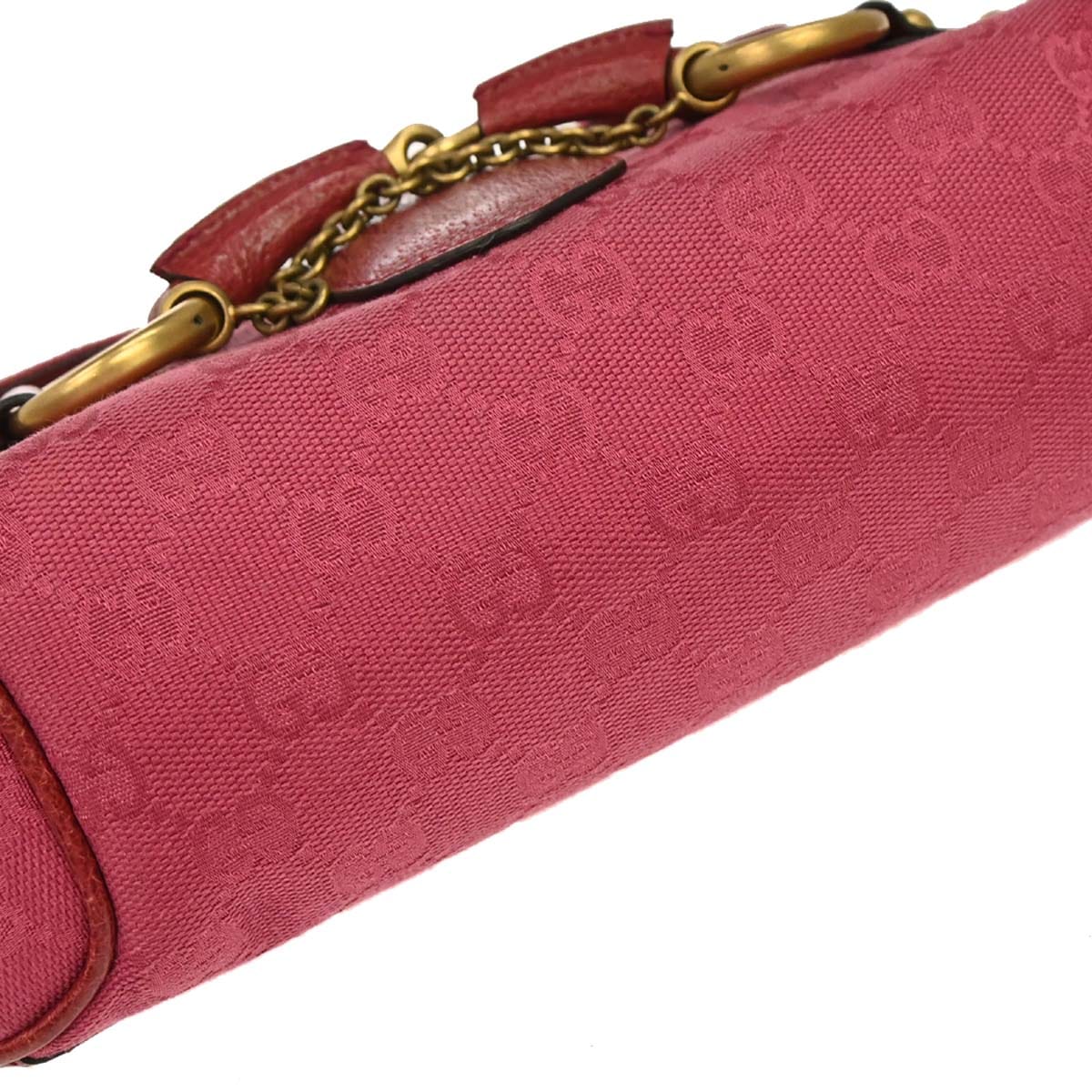 Gucci Pink GG Canvas Horsebit Handbag
