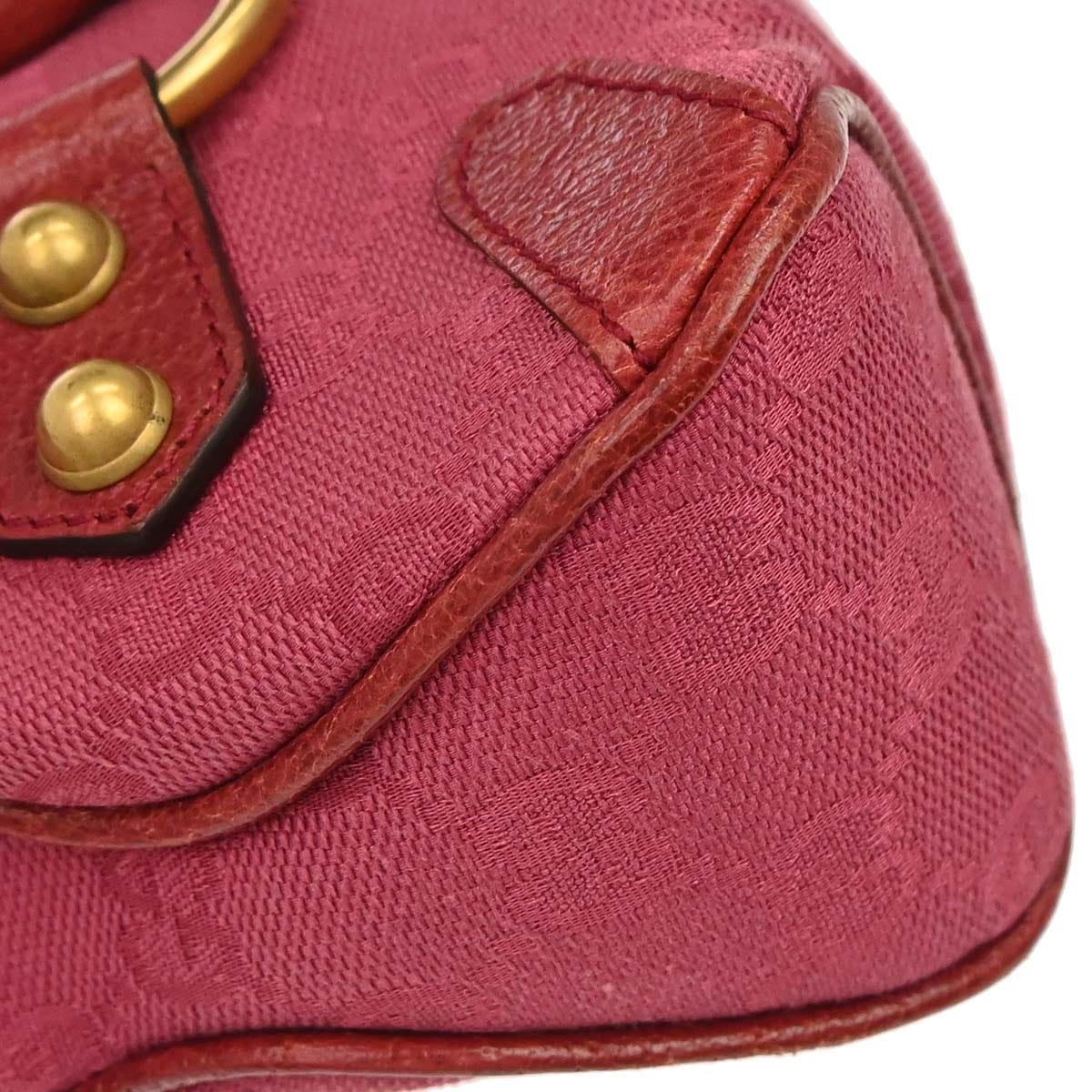 Gucci Pink GG Canvas Horsebit Handbag