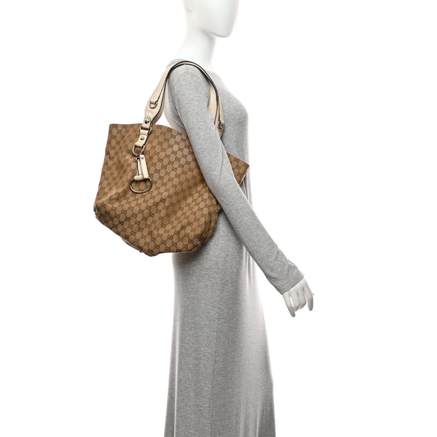 Gucci Monogram Medium Icon Bit Tote Off White