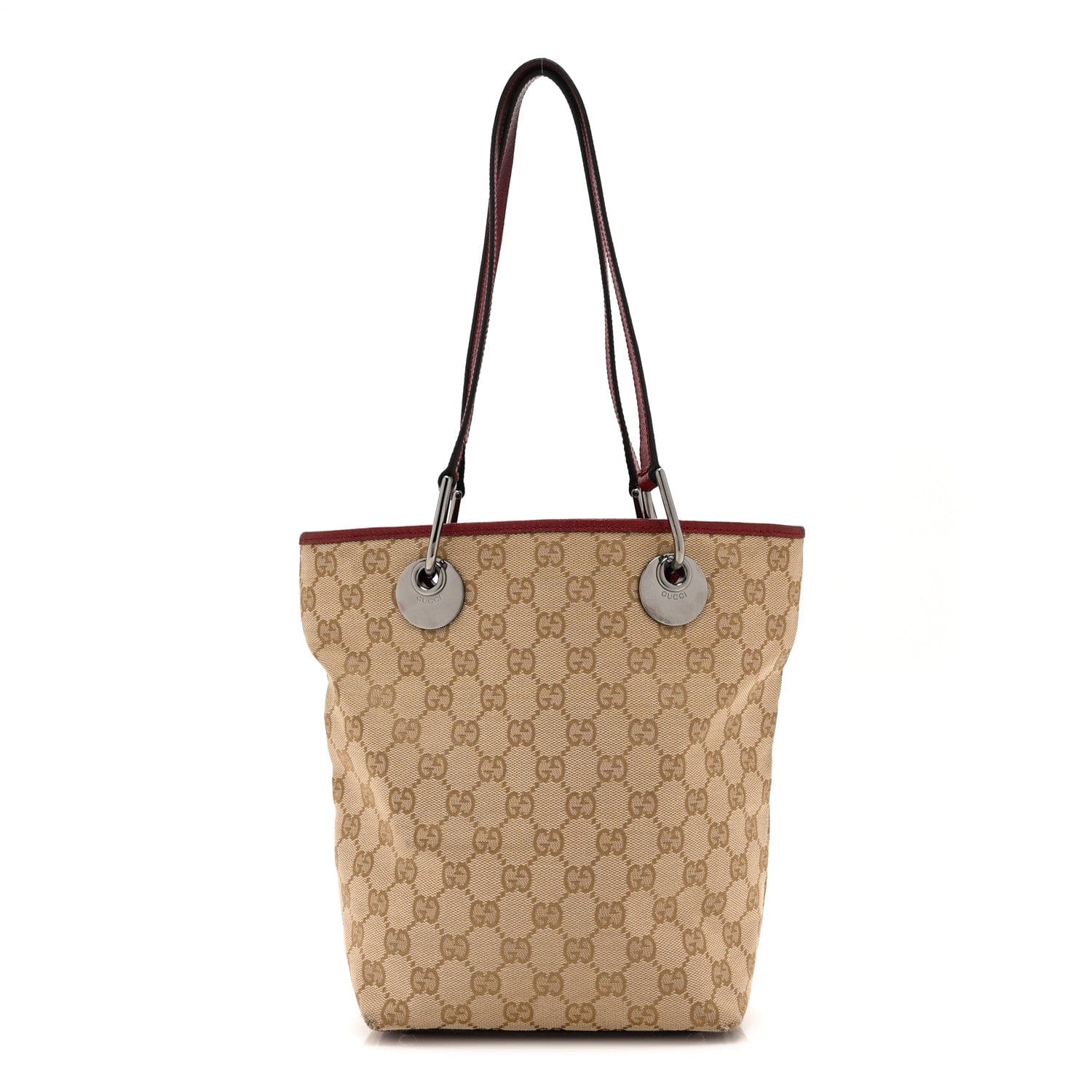 Gucci Monogram Small Eclipse Tote Red