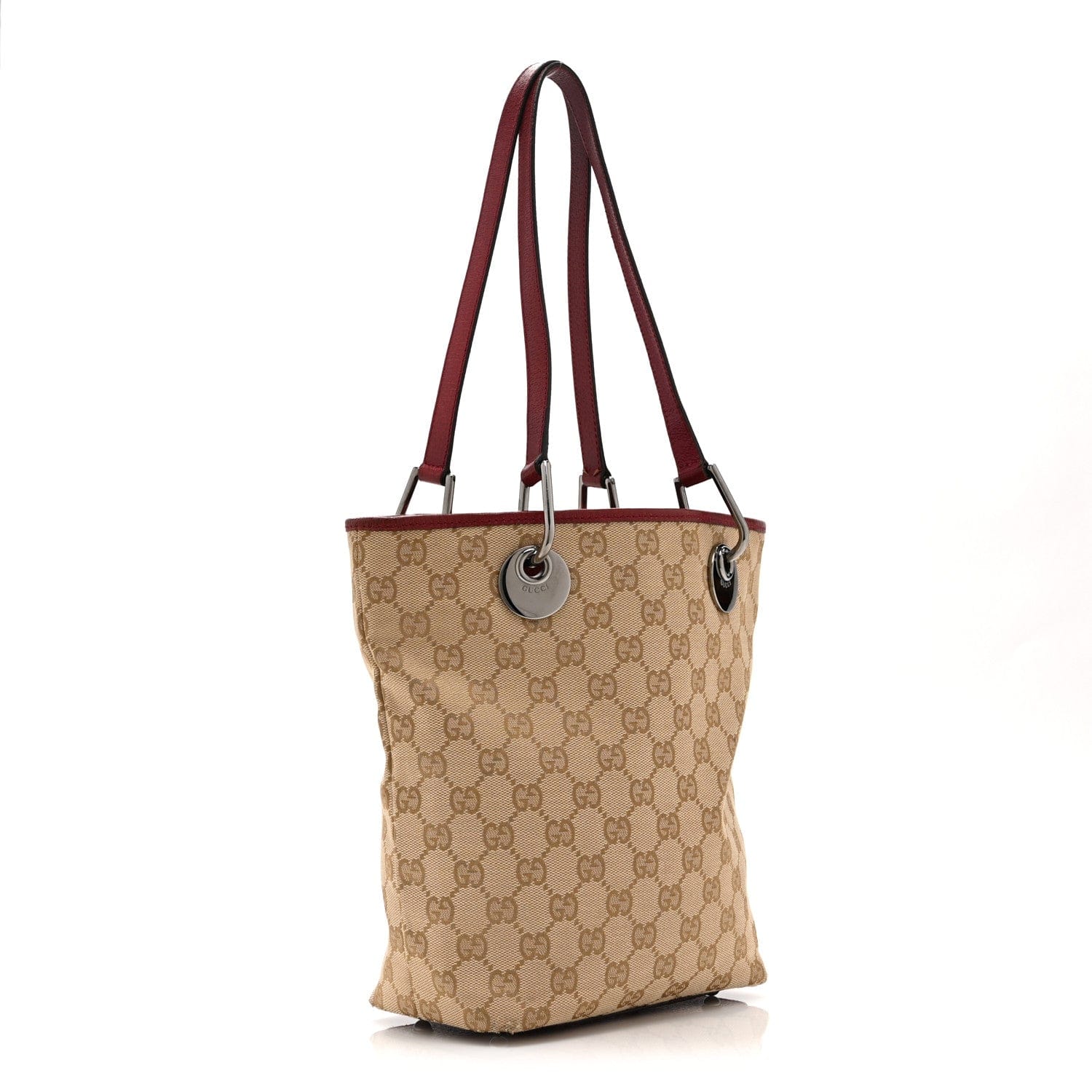 Gucci Monogram Small Eclipse Tote Red