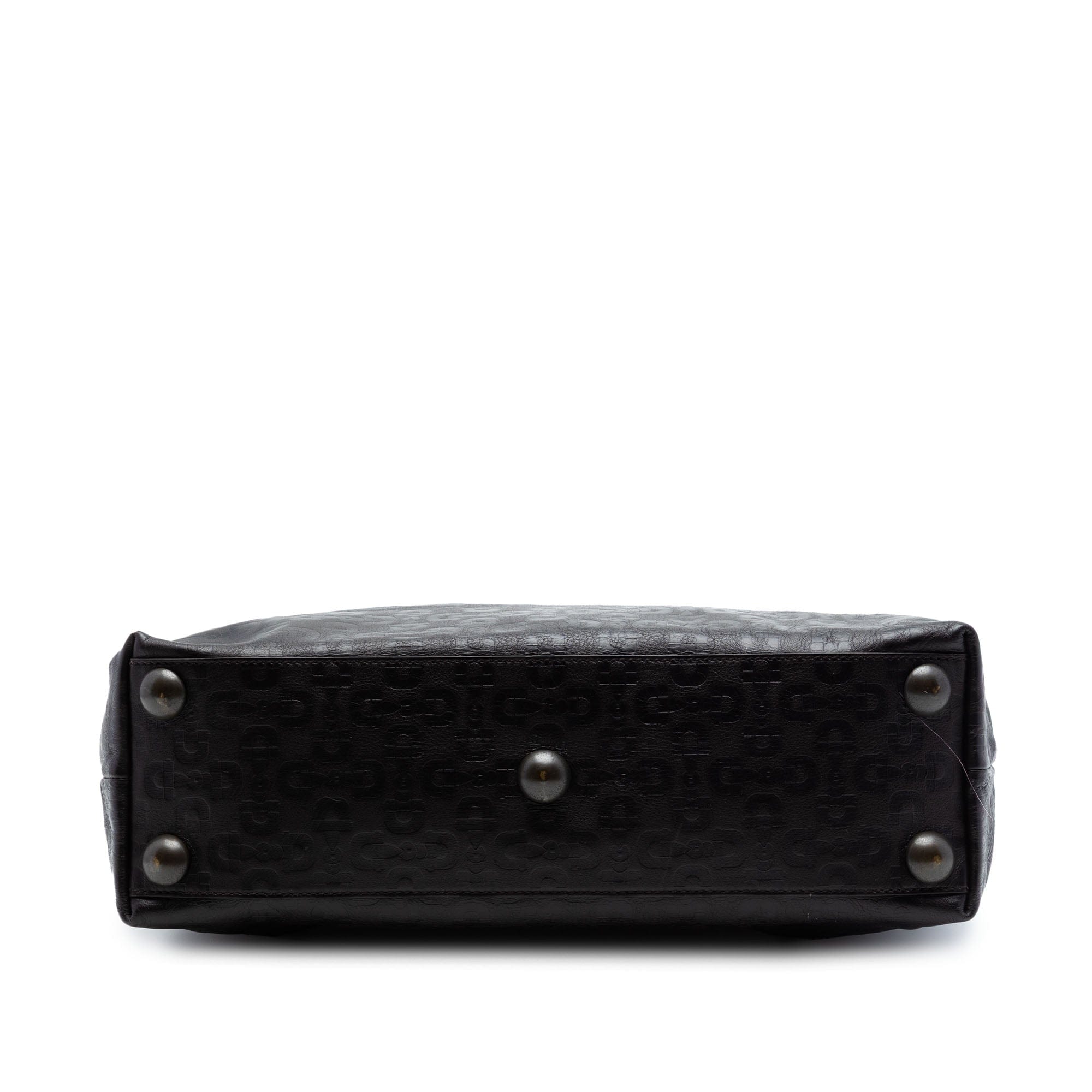 Gucci Embossed Studded Leather Horsebit Tote