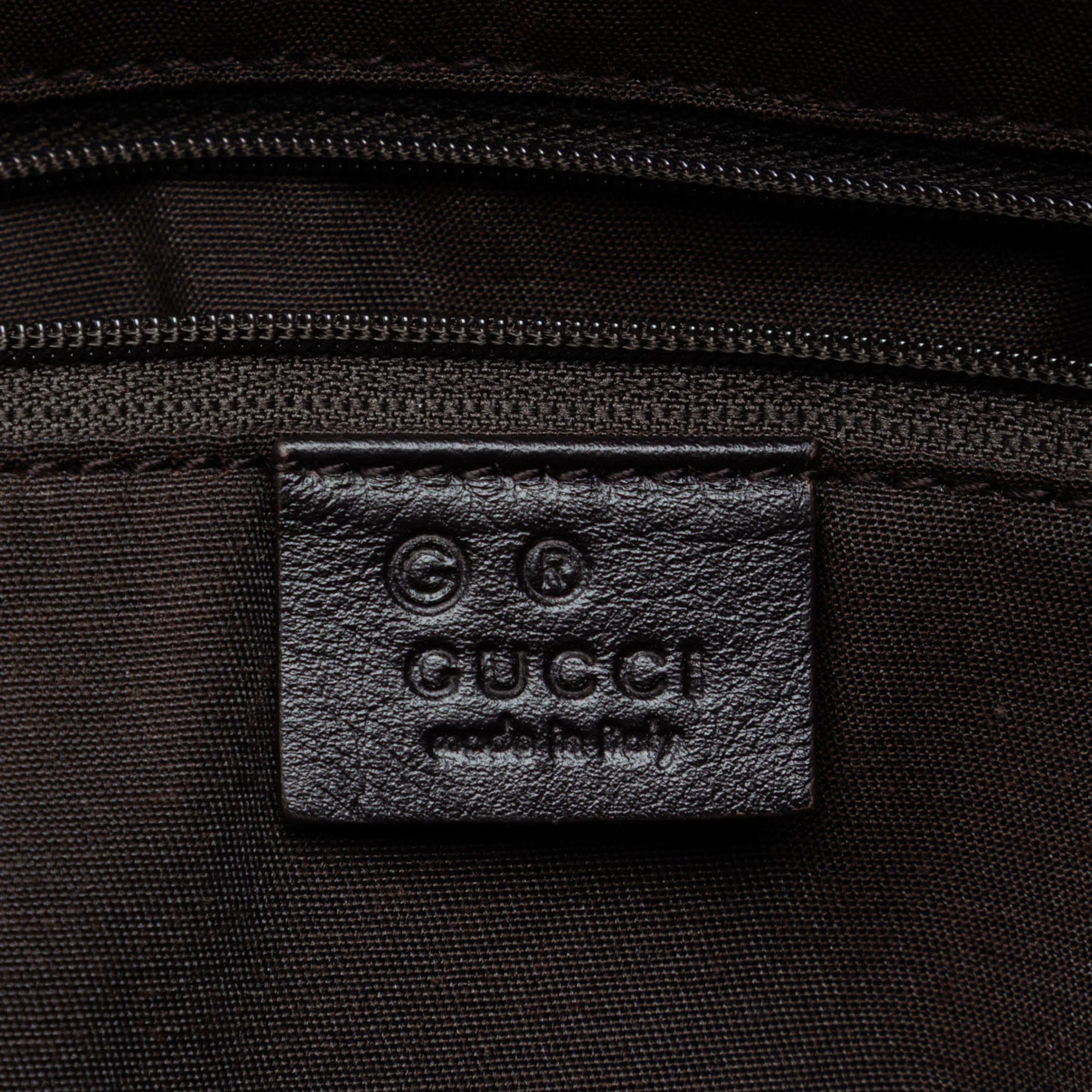 Gucci Embossed Studded Leather Horsebit Tote