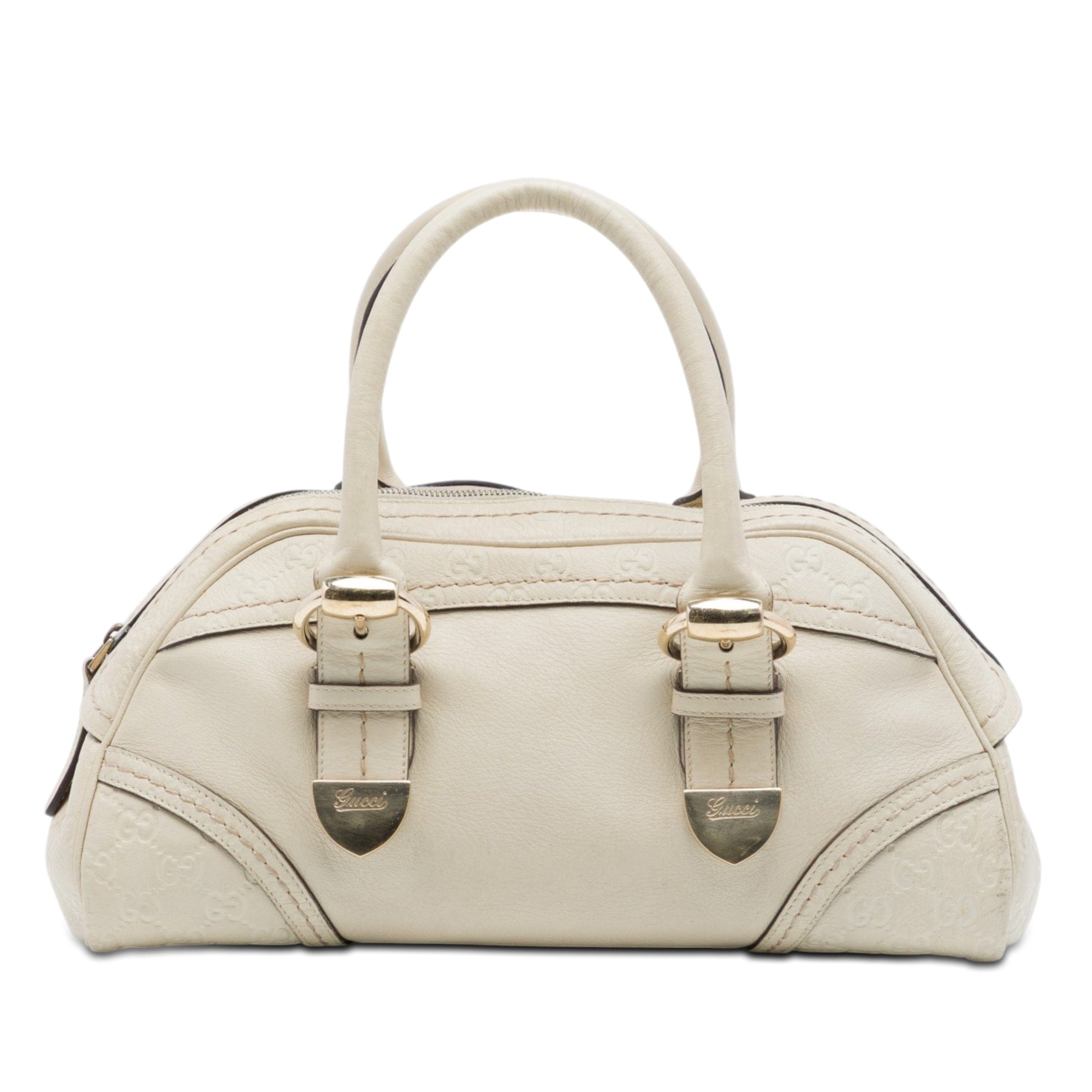 Guccissima Trimmed Leather Signoria Handbag