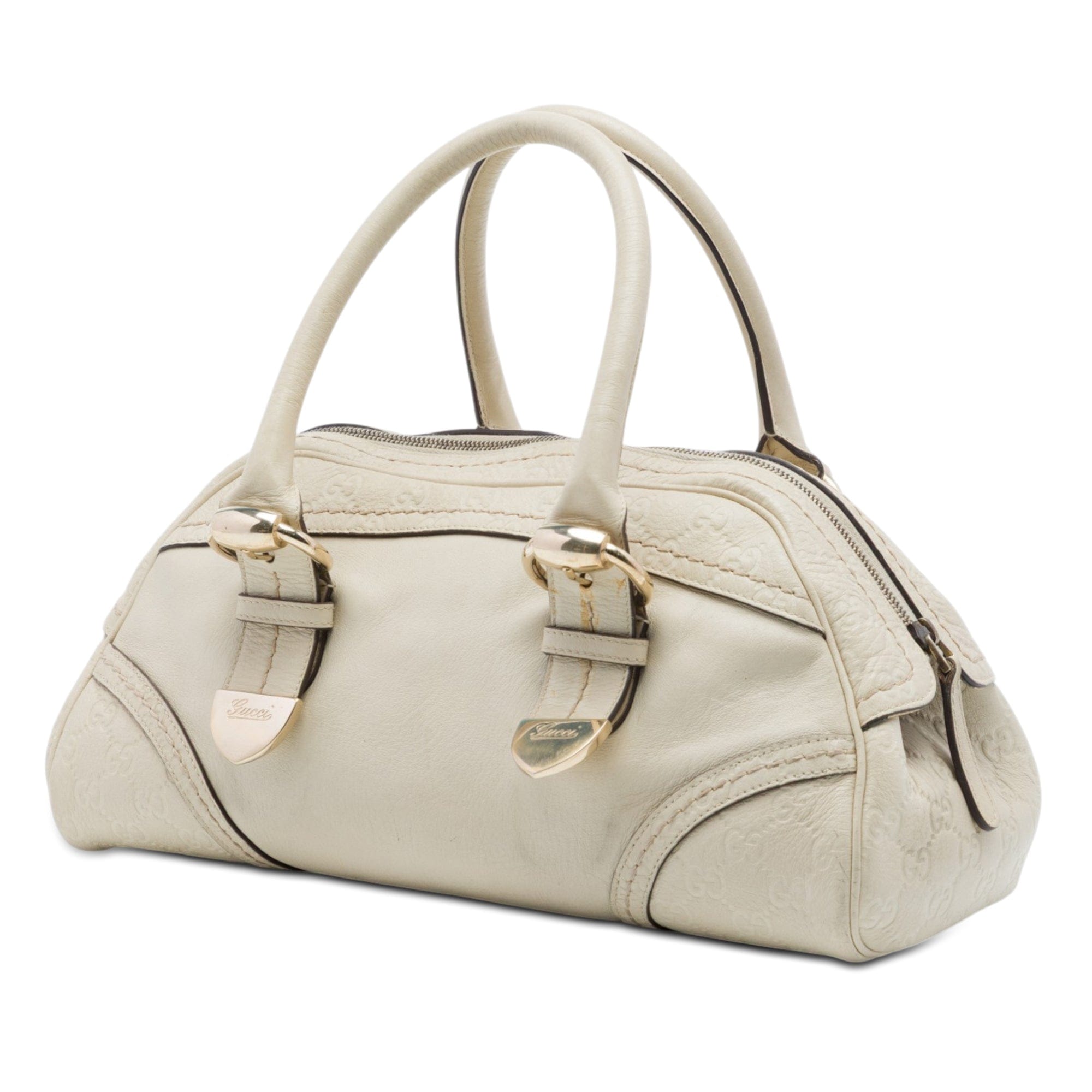 Guccissima Trimmed Leather Signoria Handbag