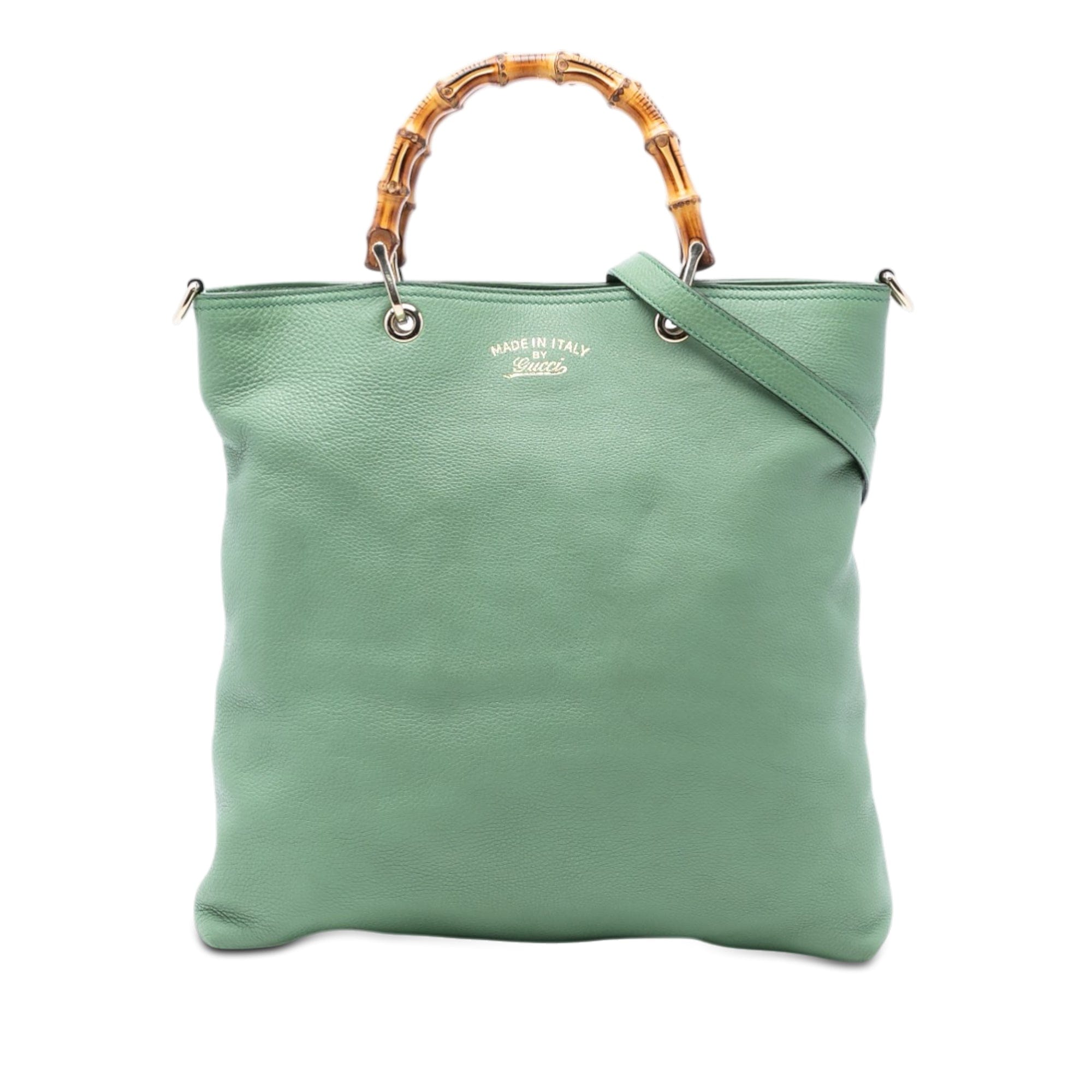Gucci Tall Calfskin Bamboo Shopper Tote