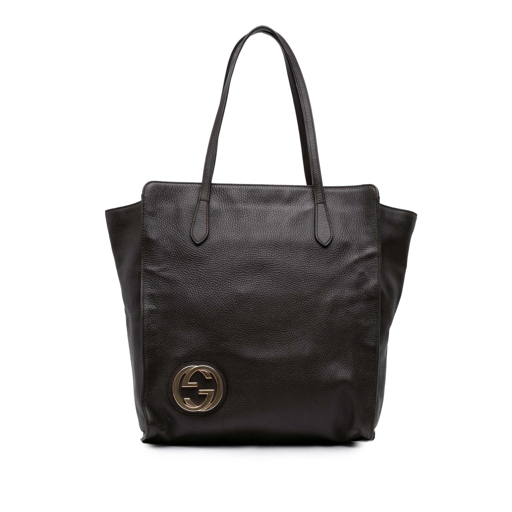 Gucci Dollar Calfskin Interlocking G Tote