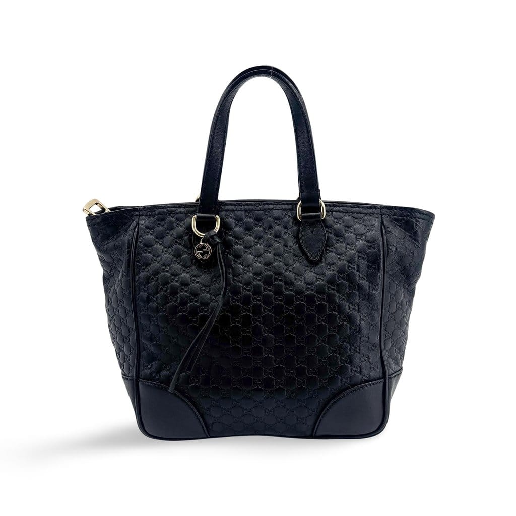 Gucci Microguccissima Bree Tote Bag Medium Black