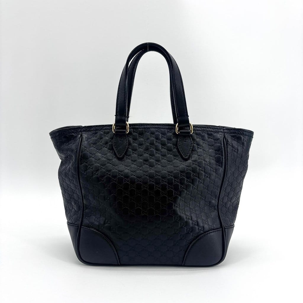 Gucci Microguccissima Bree Tote Bag Medium Black