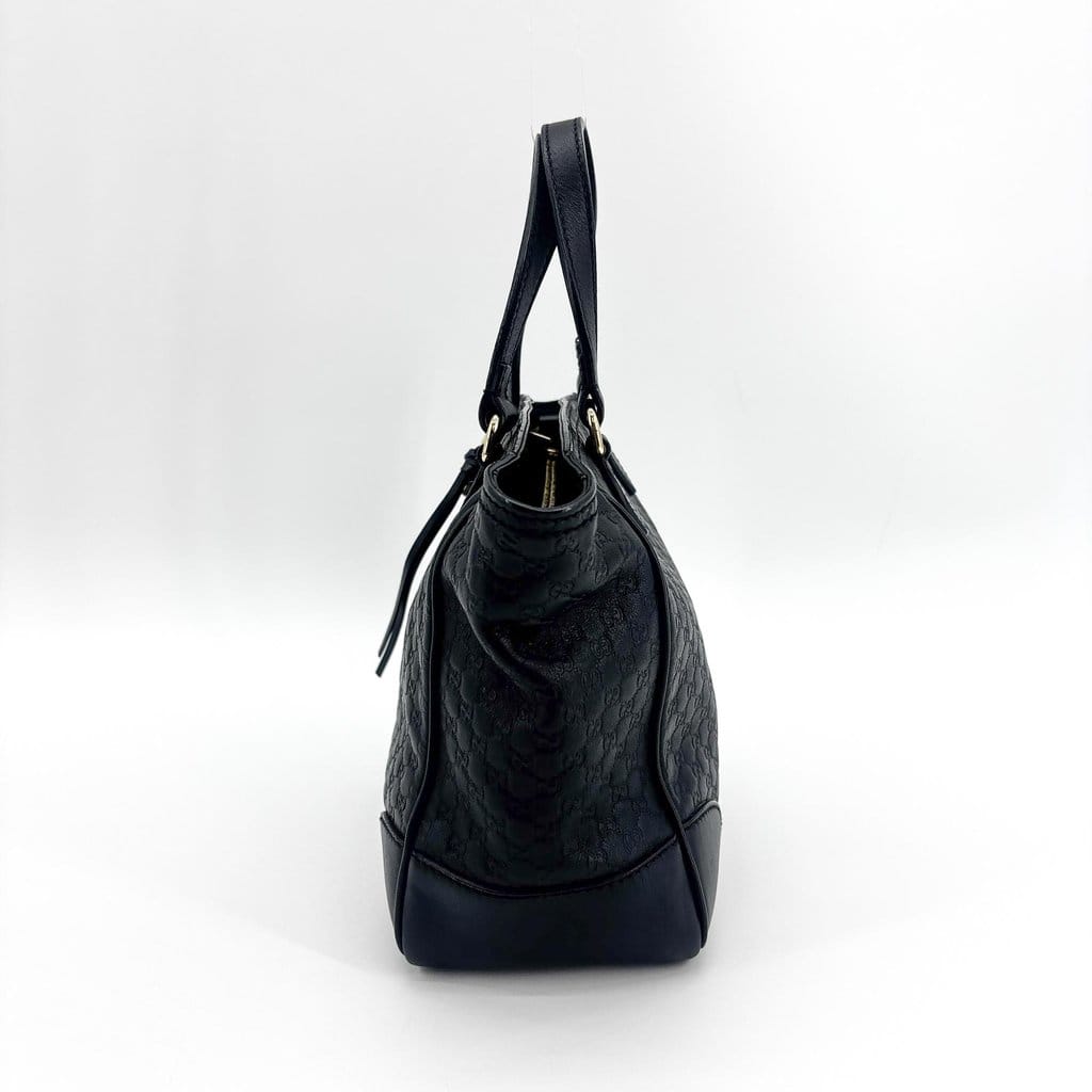 Gucci Microguccissima Bree Tote Bag Medium Black