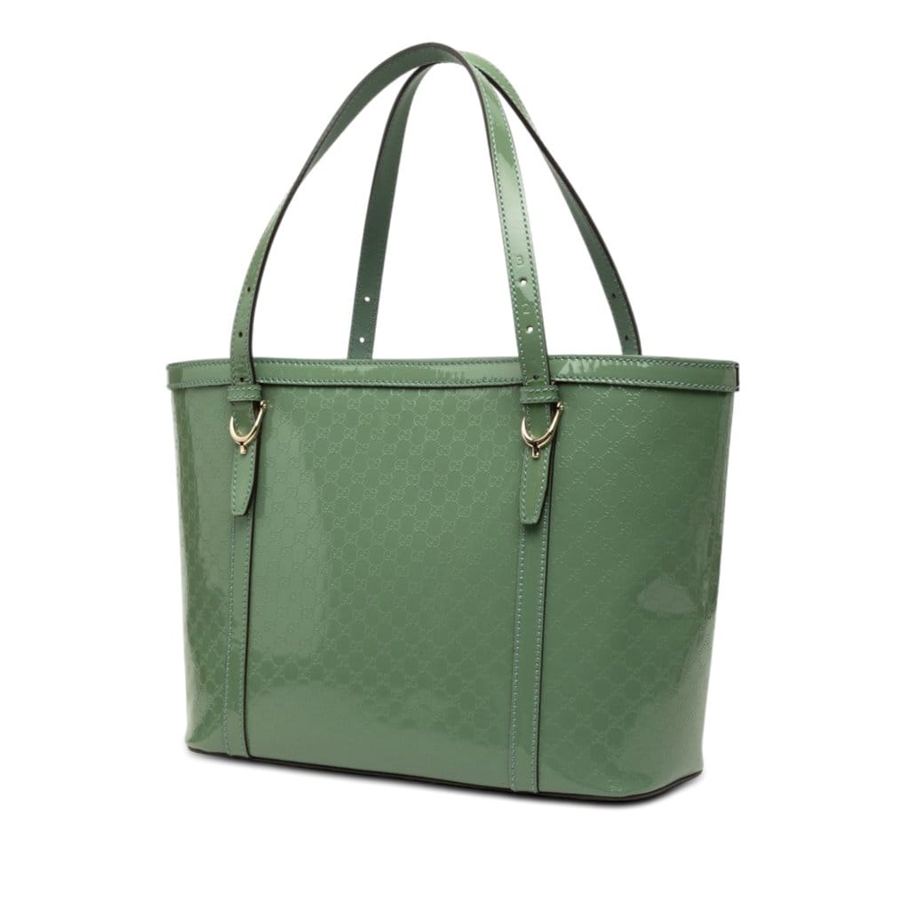 Gucci Patent Microguccissima Nice Tote