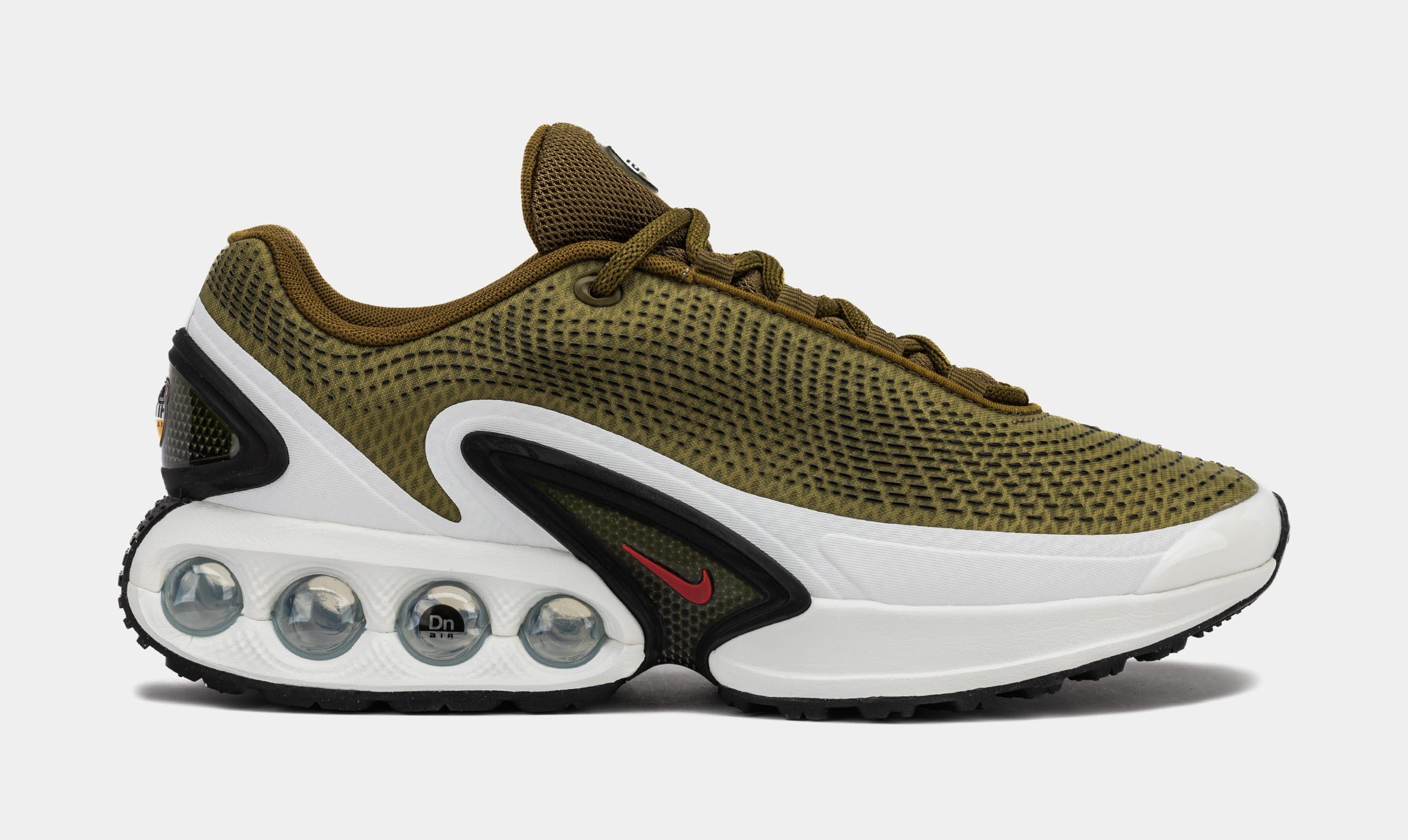 Nike Air Max DN Olive Flak Mens Running Shoes (Olive Flak/Gym Red/Black/Summit White)
