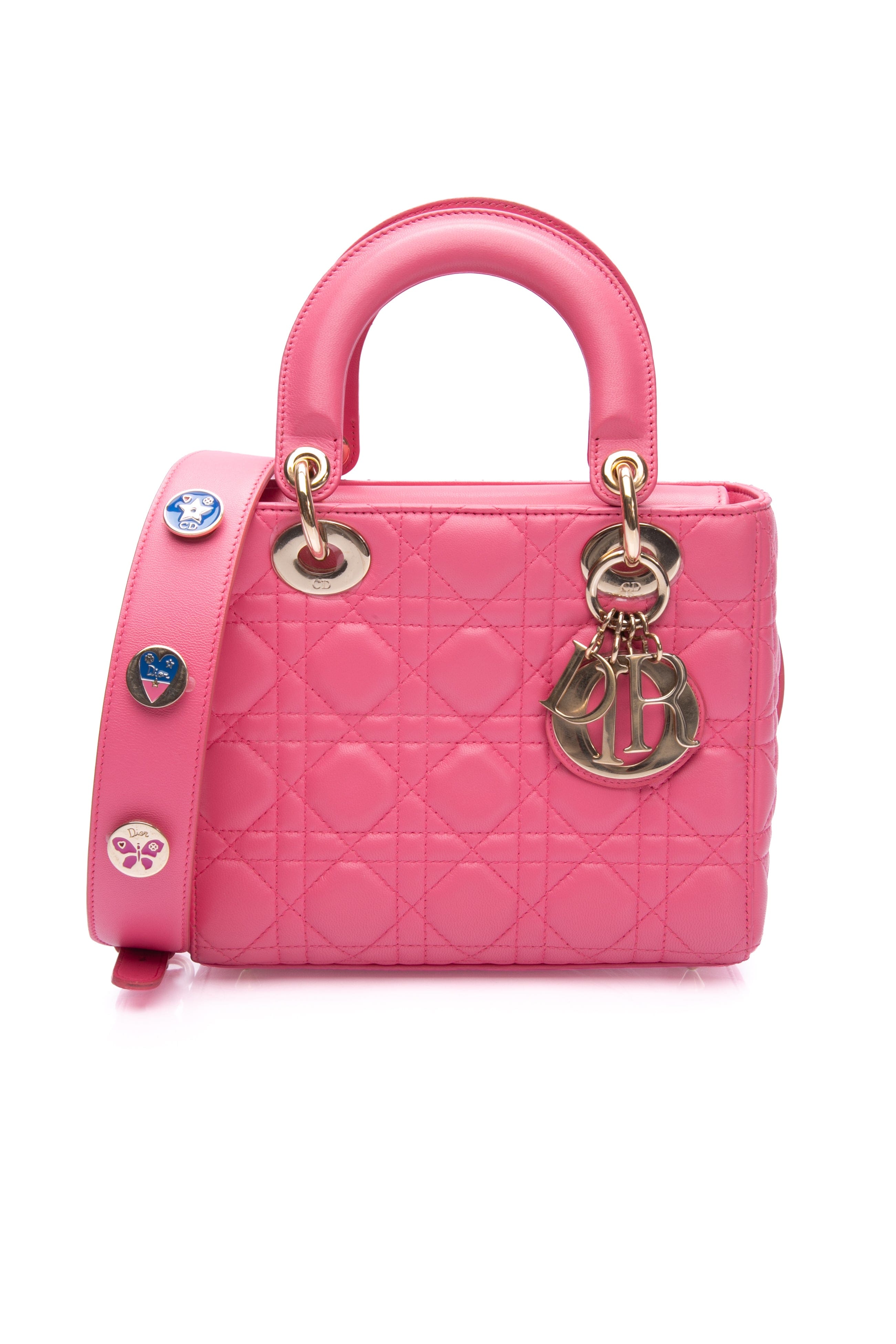 DIOR Pink Small Lady Dior My ABCDior Bag
