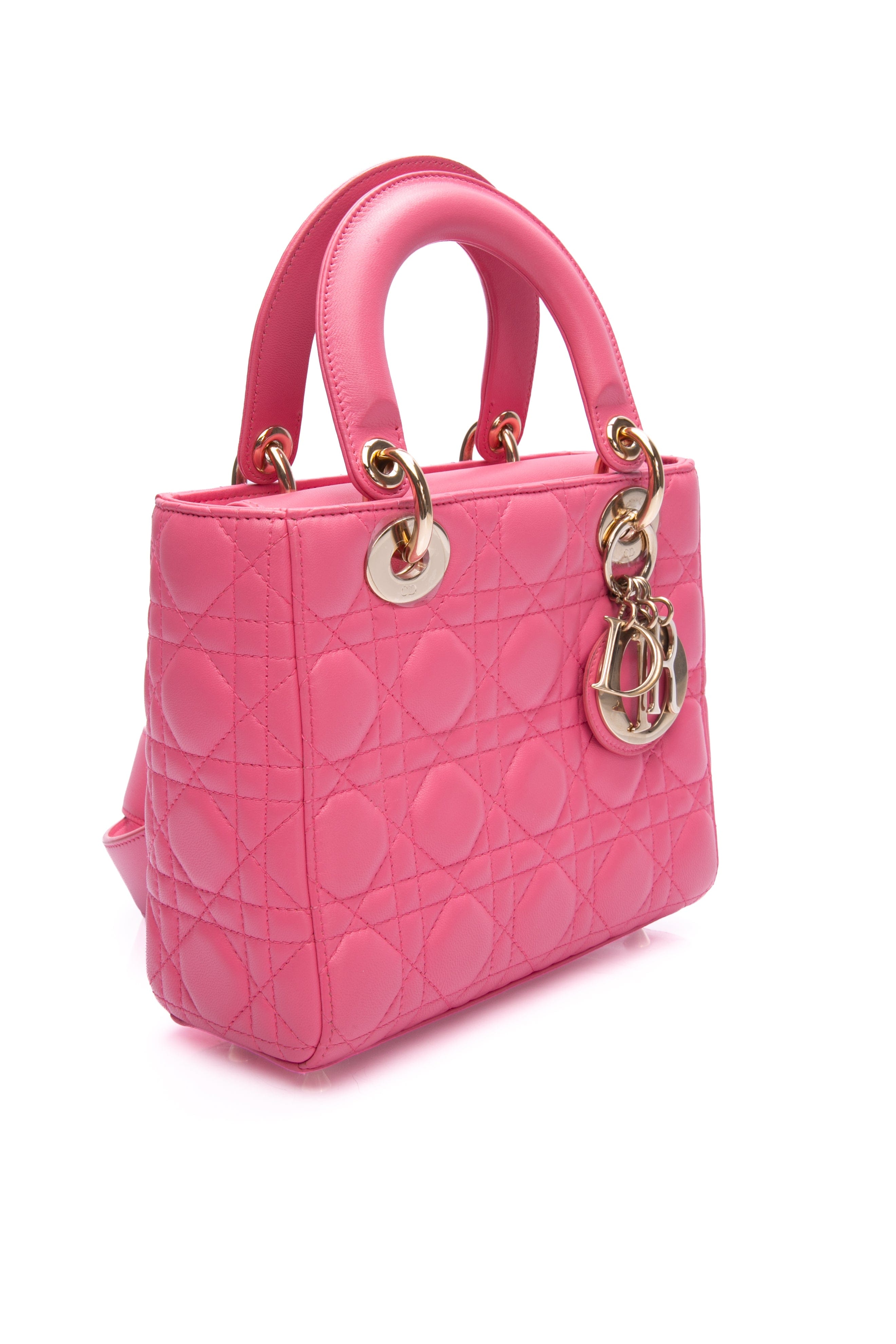 DIOR Pink Small Lady Dior My ABCDior Bag