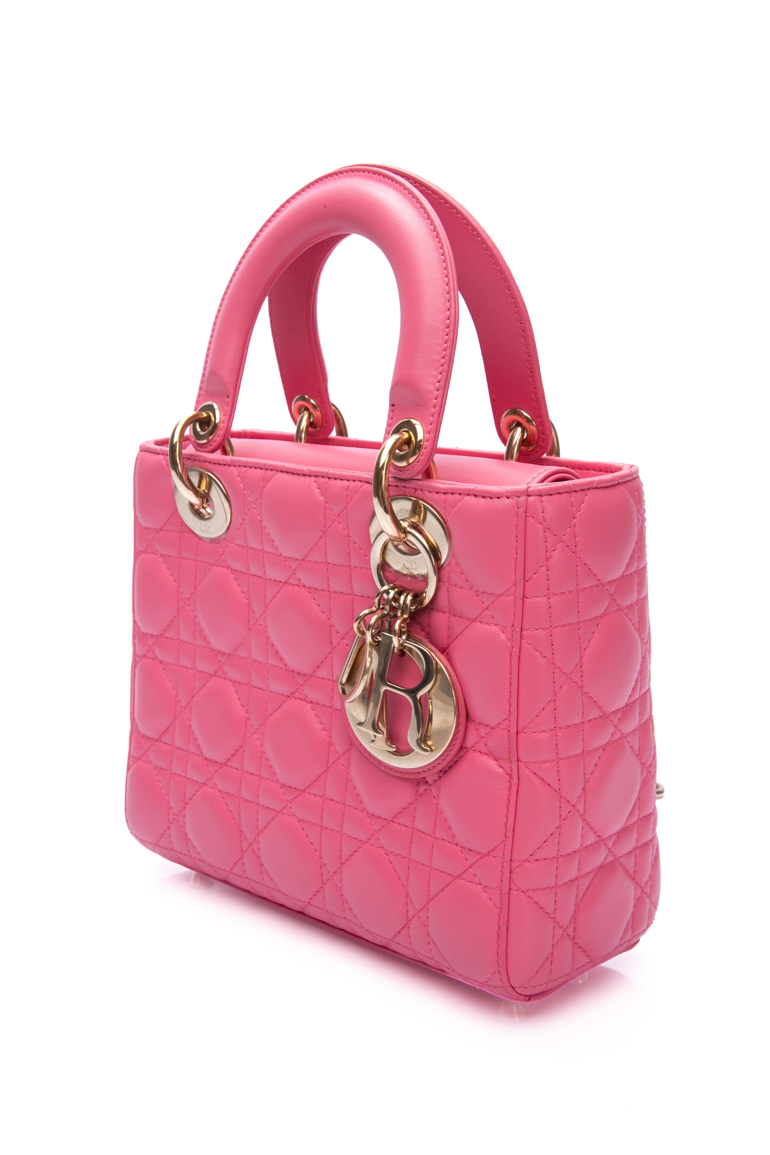 DIOR Pink Small Lady Dior My ABCDior Bag