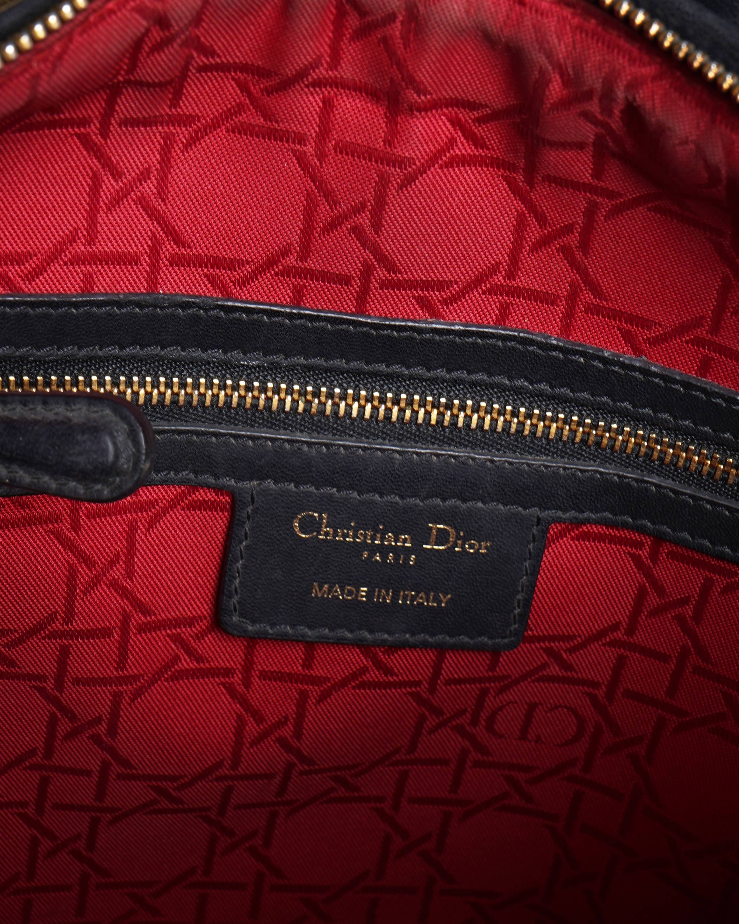 Dior Christian dior large lady dior in black cannage Handbag