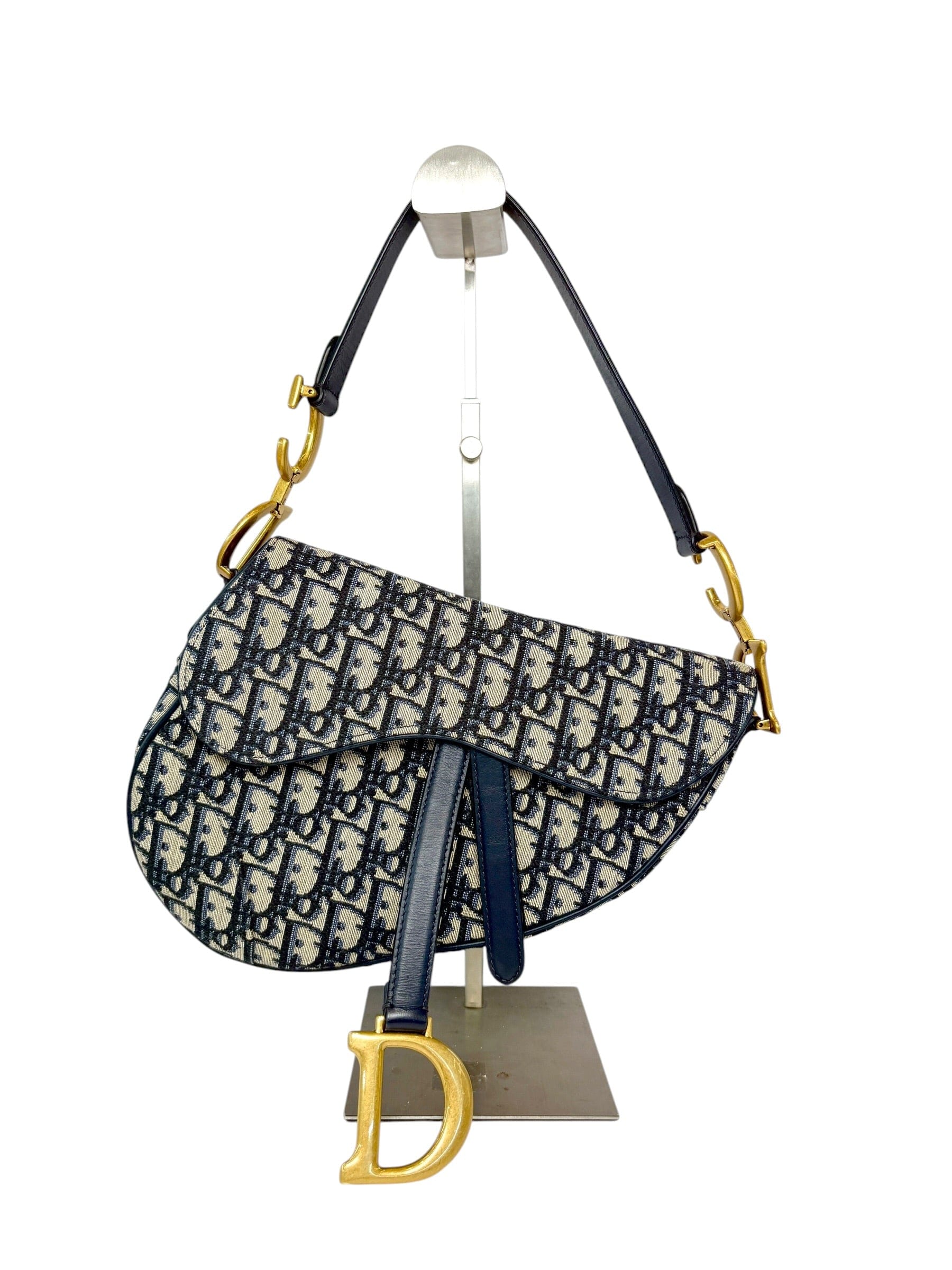 Dior Blue Oblique Saddle Bag