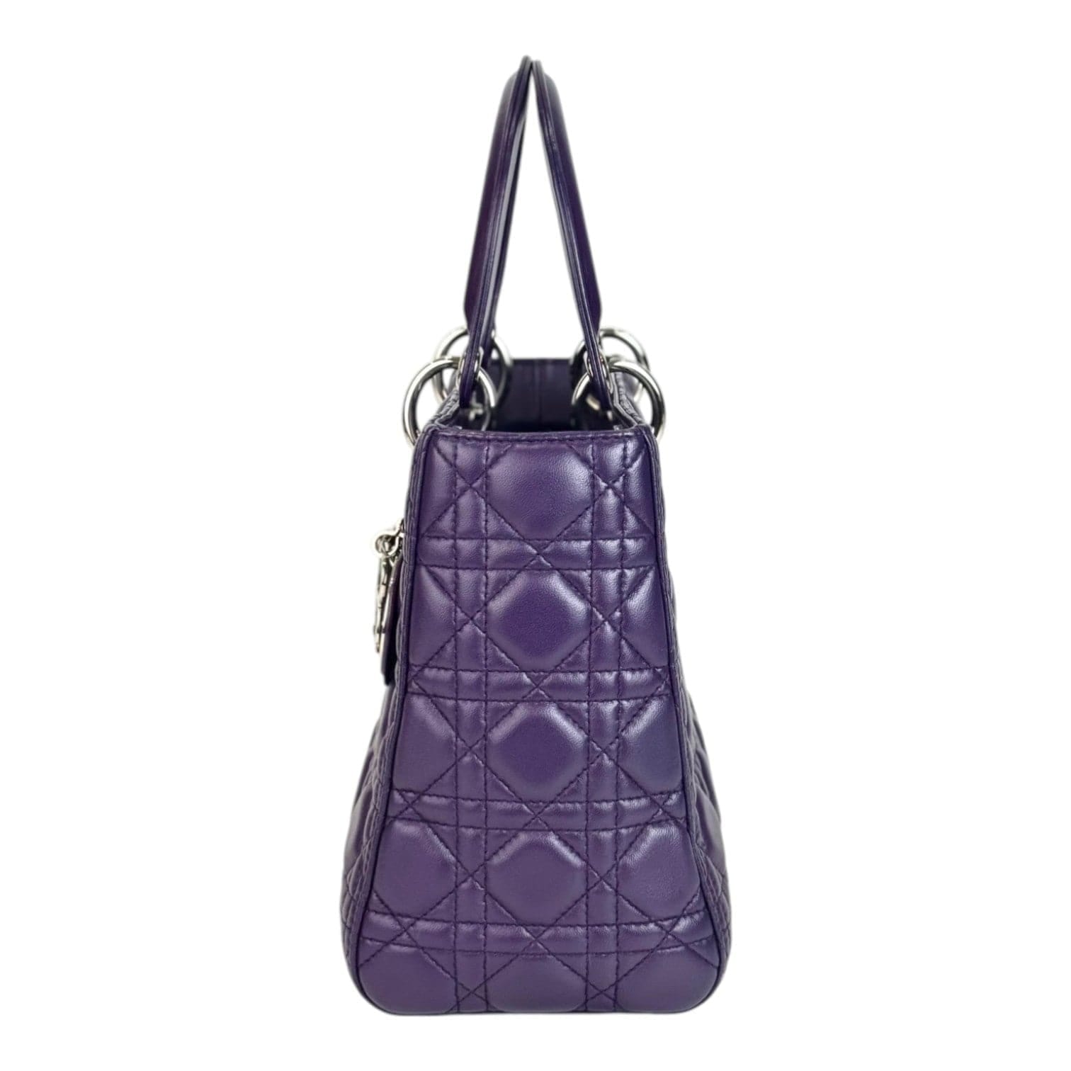 Dior Lady Dior Medium Lambskin Purple Bag