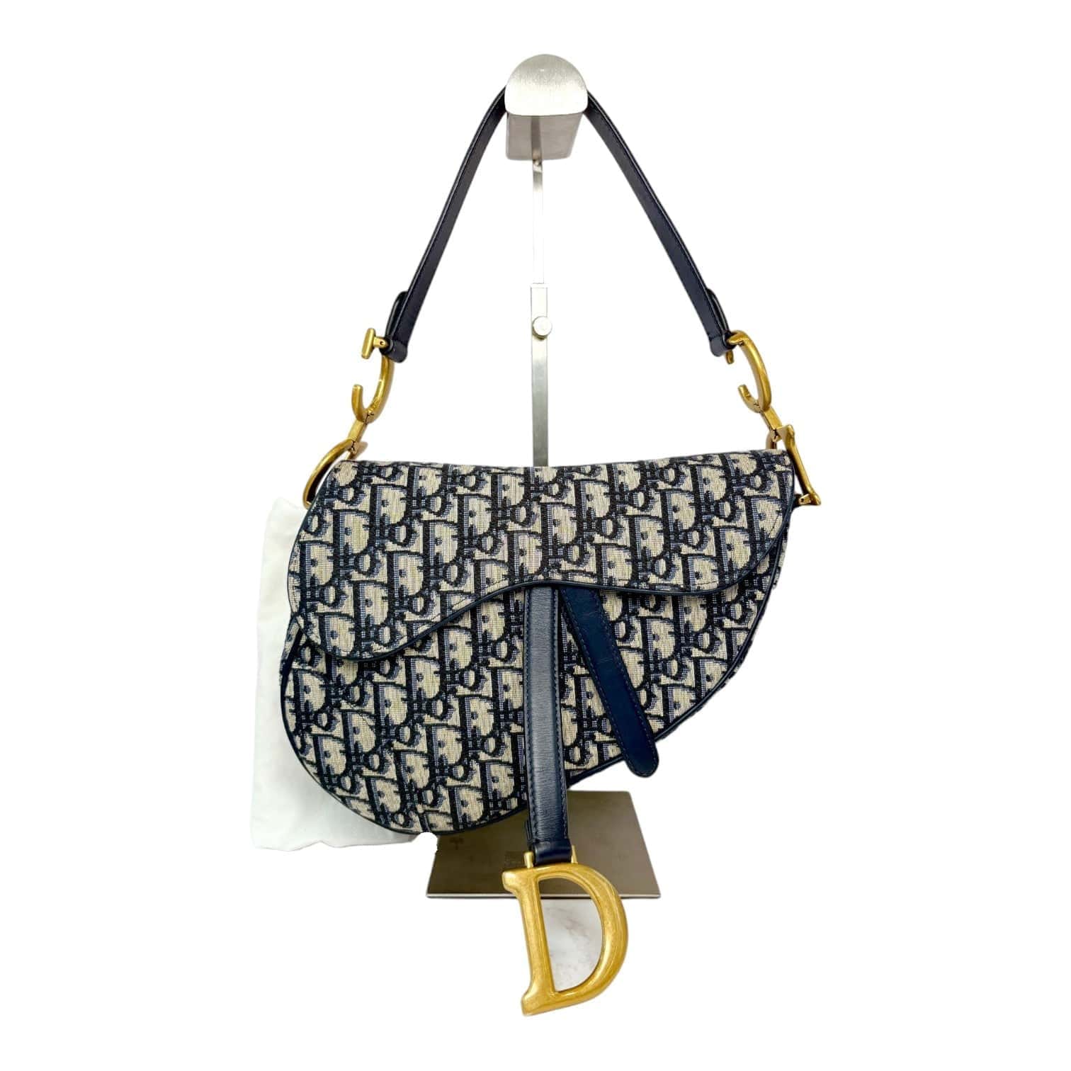 Dior Saddle Bag Blue Oblique Jacquard