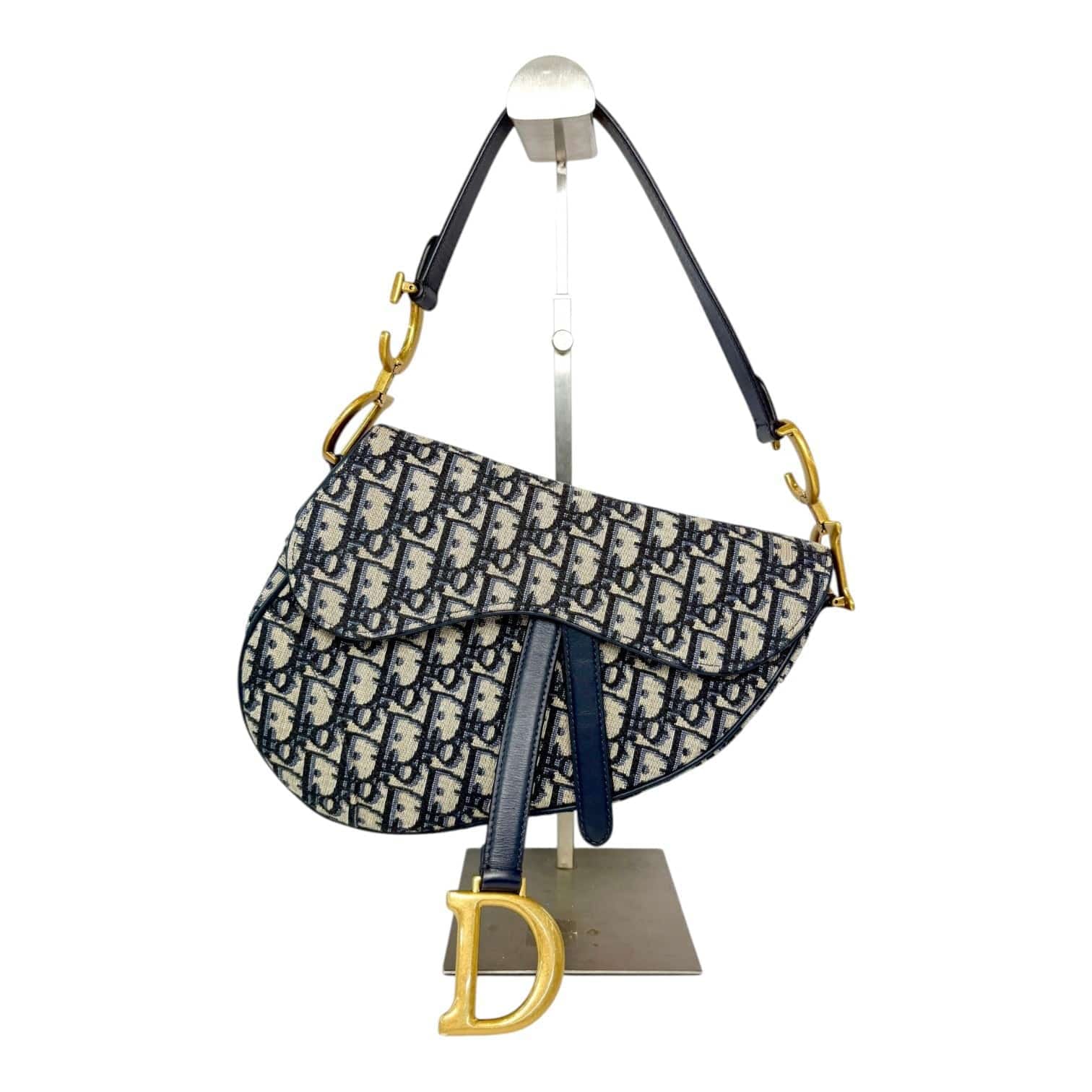 Dior Saddle Bag Blue Oblique Jacquard