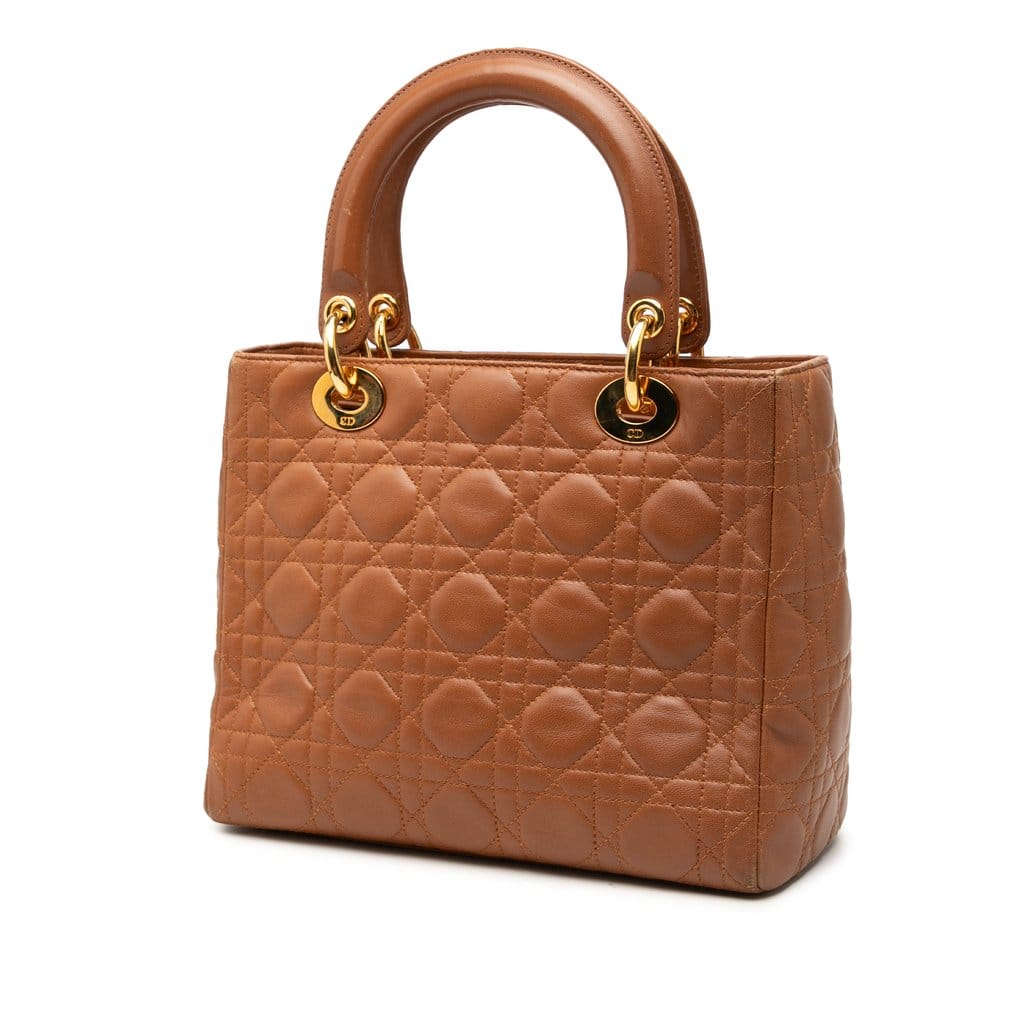 Dior Medium Lambskin Cannage Lady Dior