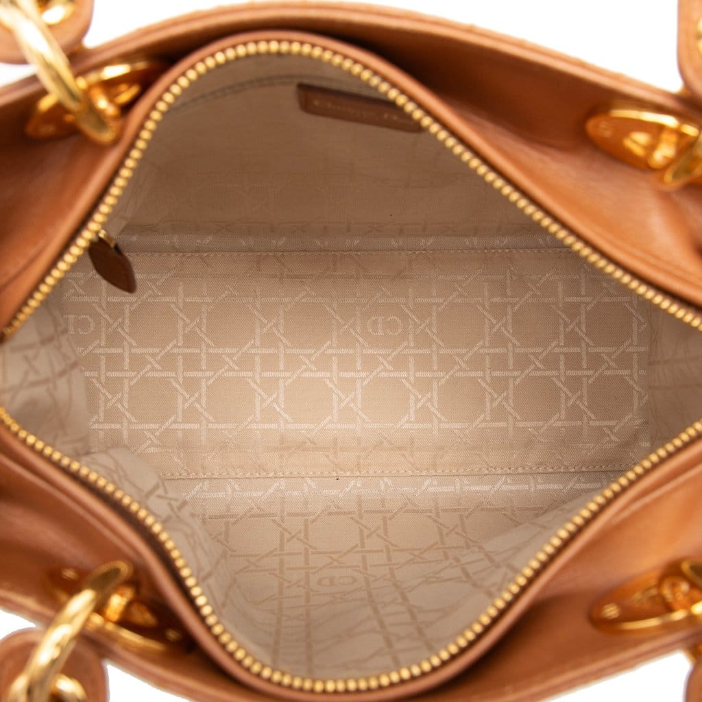 Dior Medium Lambskin Cannage Lady Dior