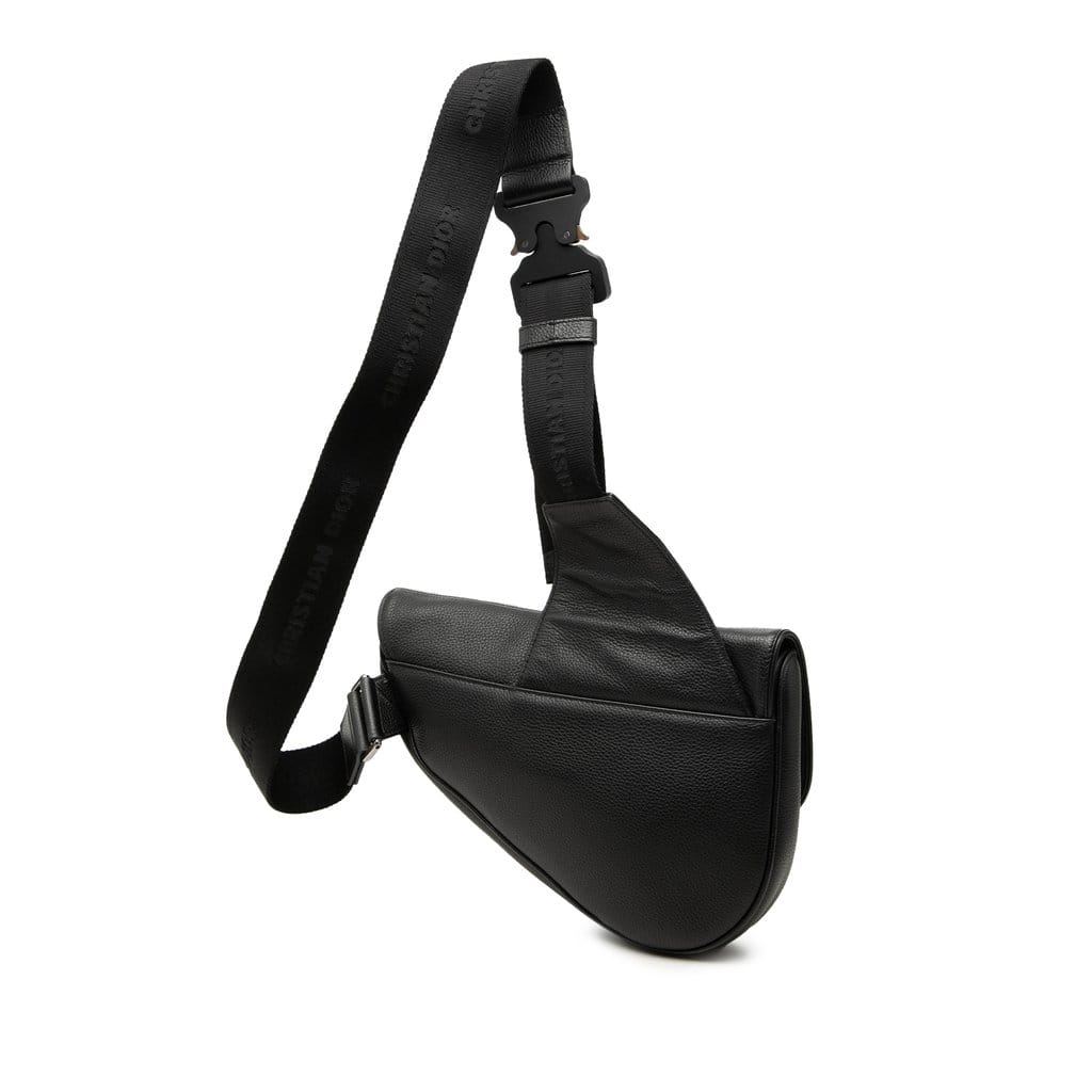 Dior Shawn Stussy Grained Calfskin Saddle Bag