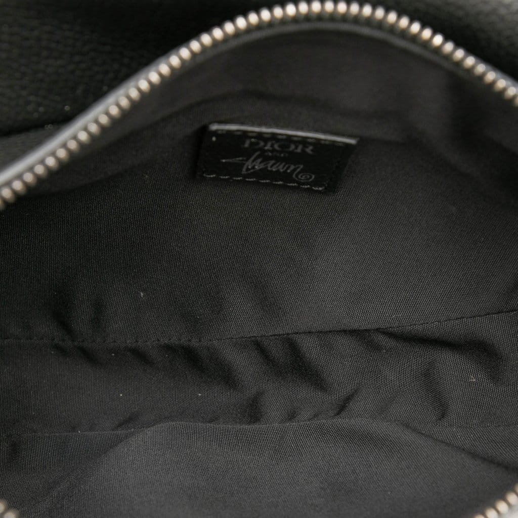Dior Shawn Stussy Grained Calfskin Saddle Bag