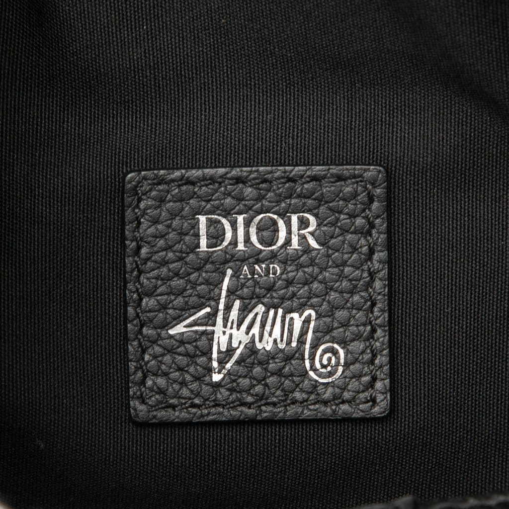 Dior Shawn Stussy Grained Calfskin Saddle Bag