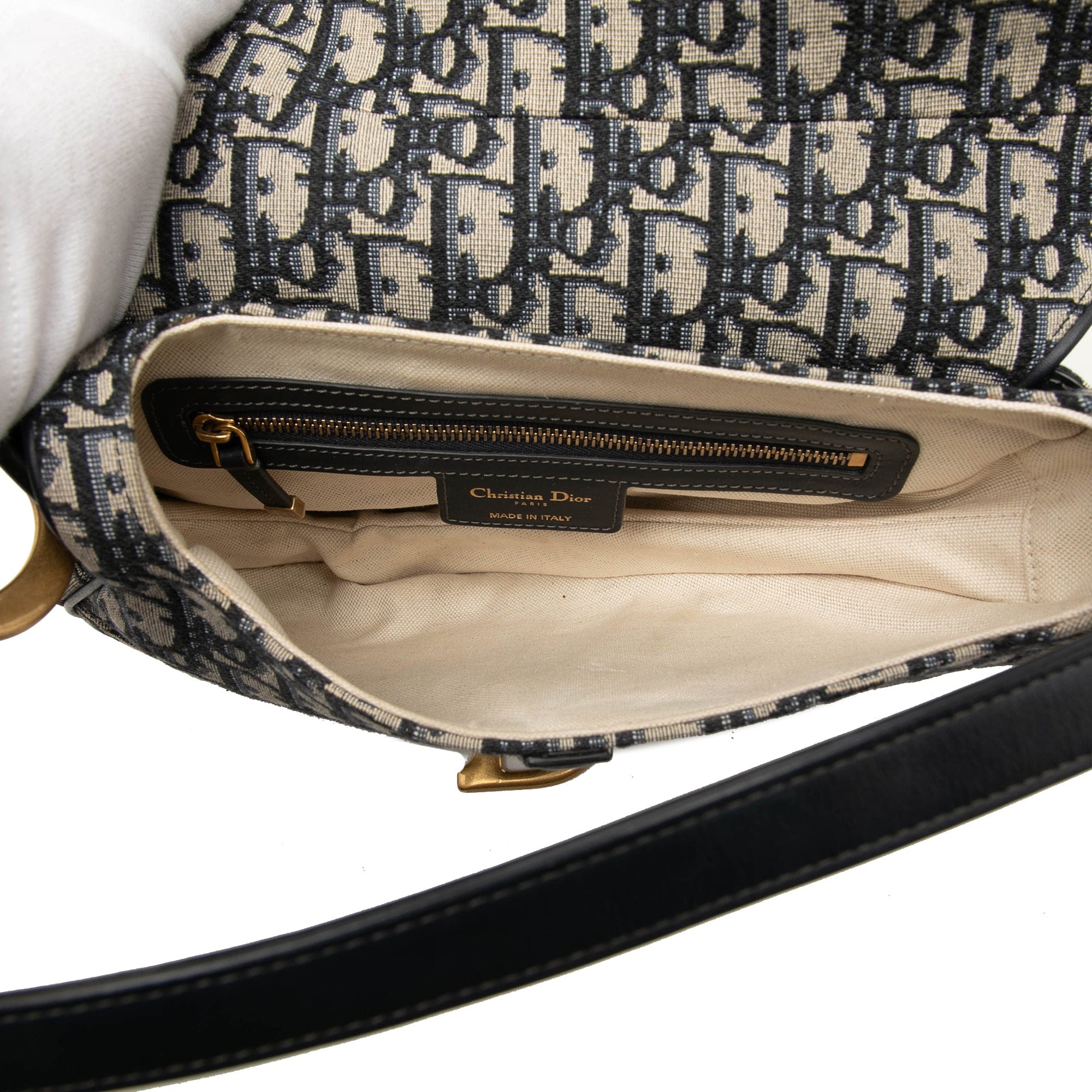 Dior Oblique Canvas Saddle Bag