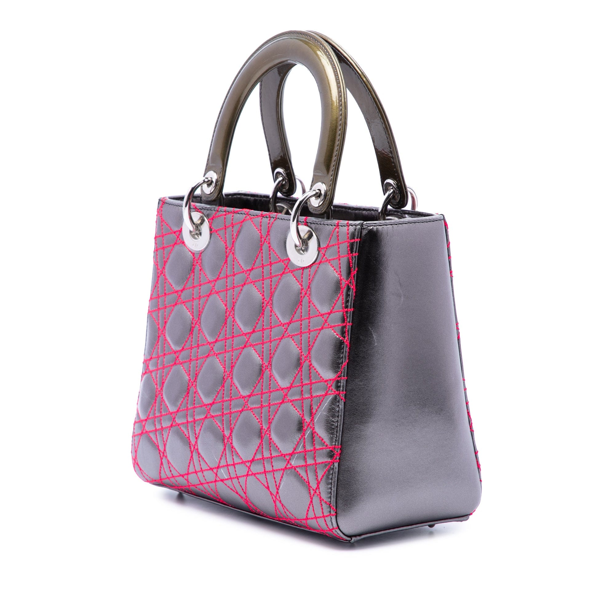 Dior Anselm Reyle Medium Metallic Lambskin Cannage Lady Dior