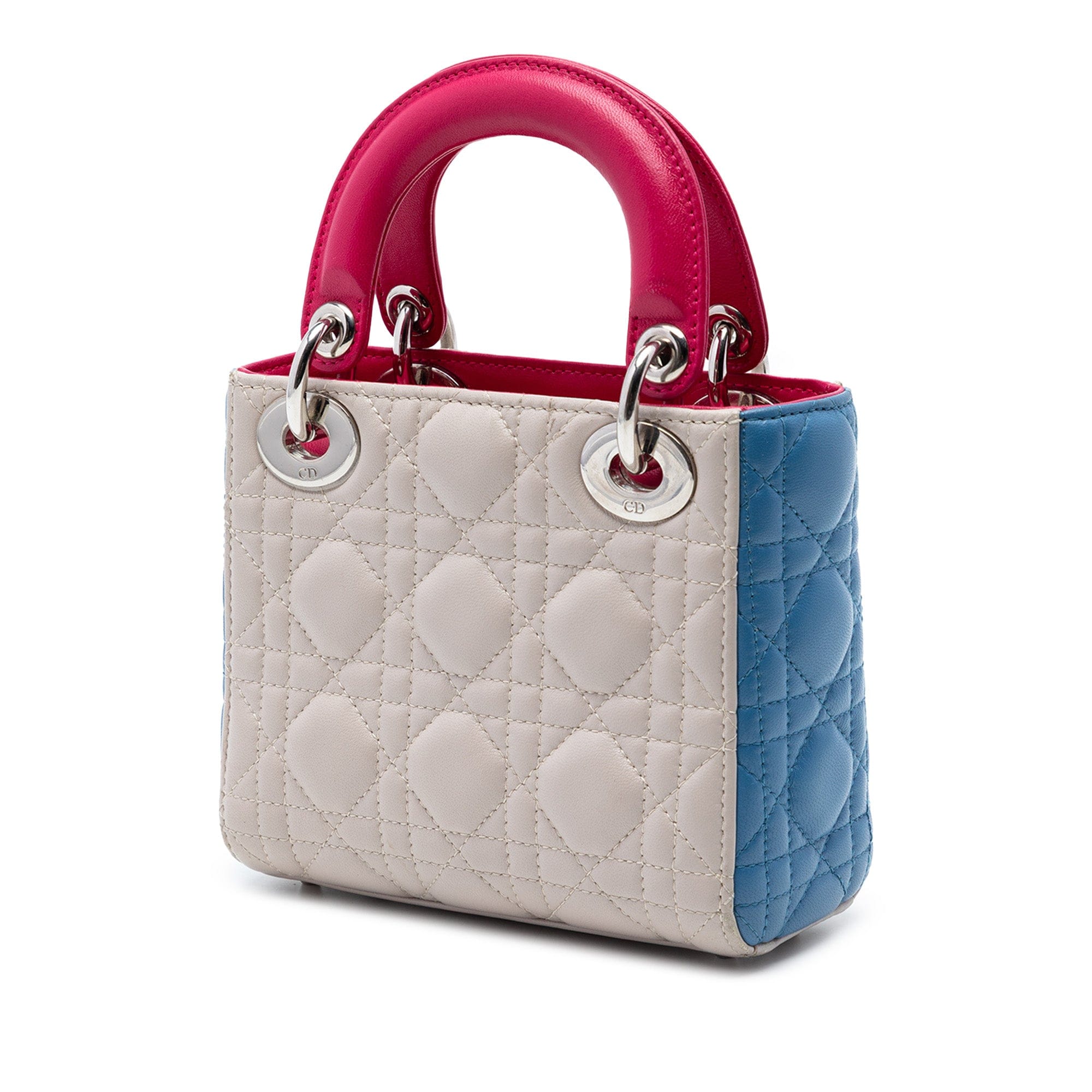 Dior Mini Tricolor Lambskin Cannage Lady Dior