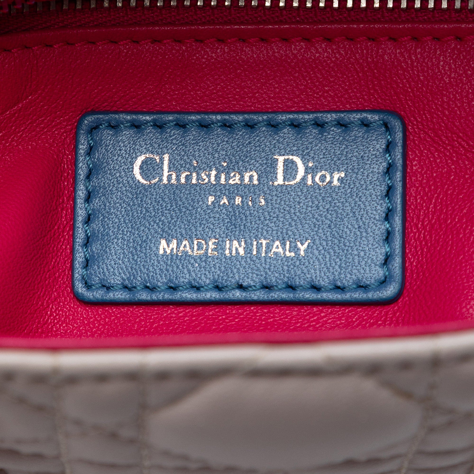 Dior Mini Tricolor Lambskin Cannage Lady Dior