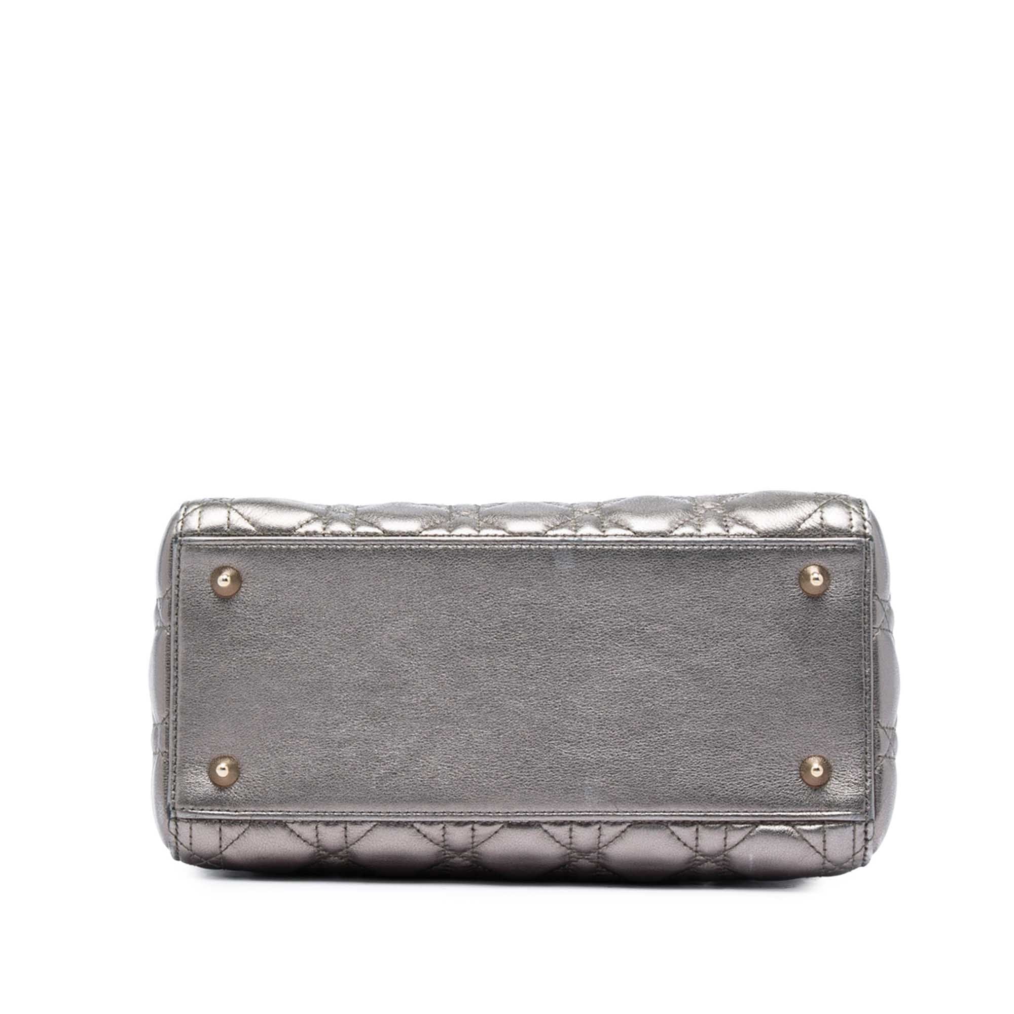 Dior Medium Metallic Lambskin Cannage Lady Dior