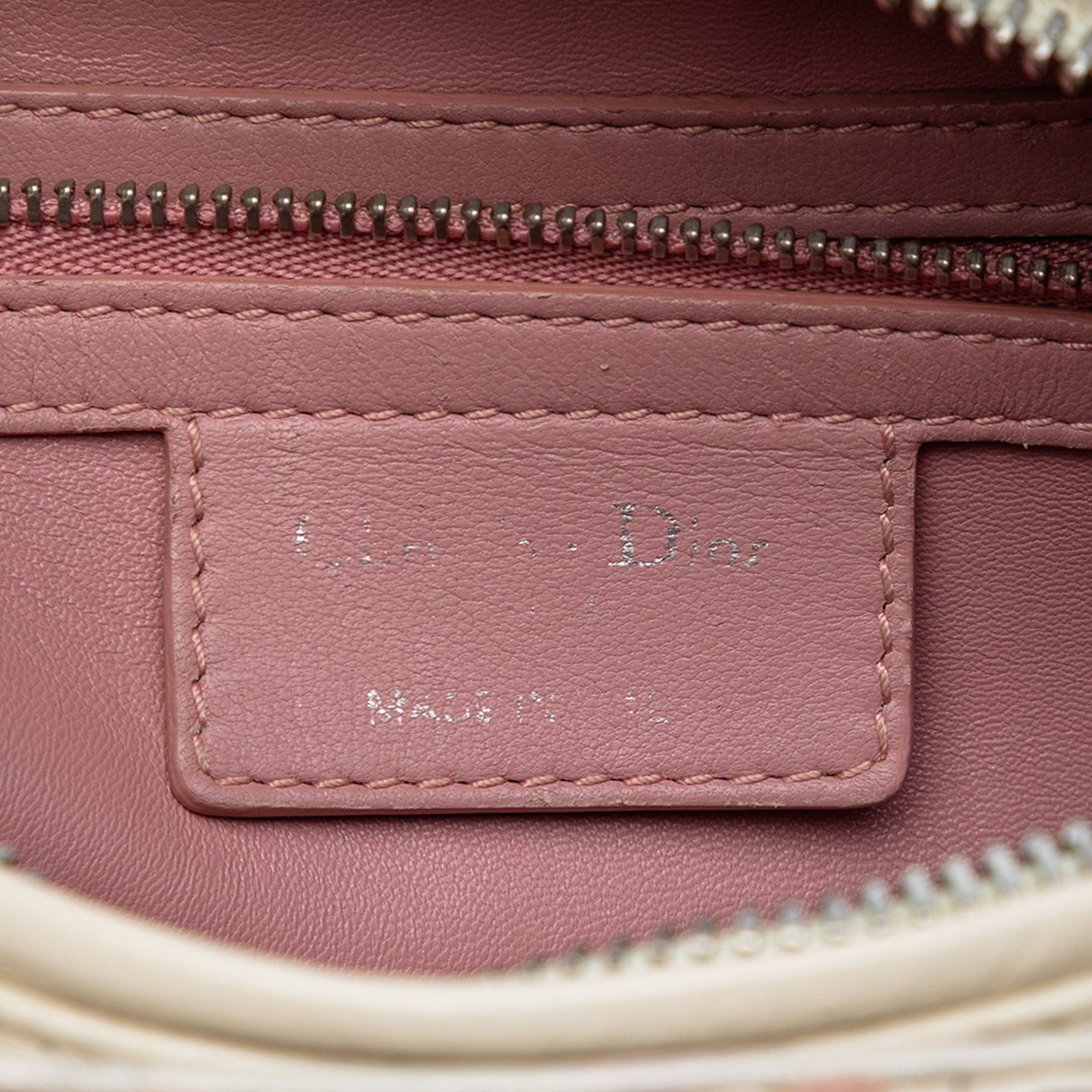 Dior Medium Woven Lambskin and Tweed Lady Dior