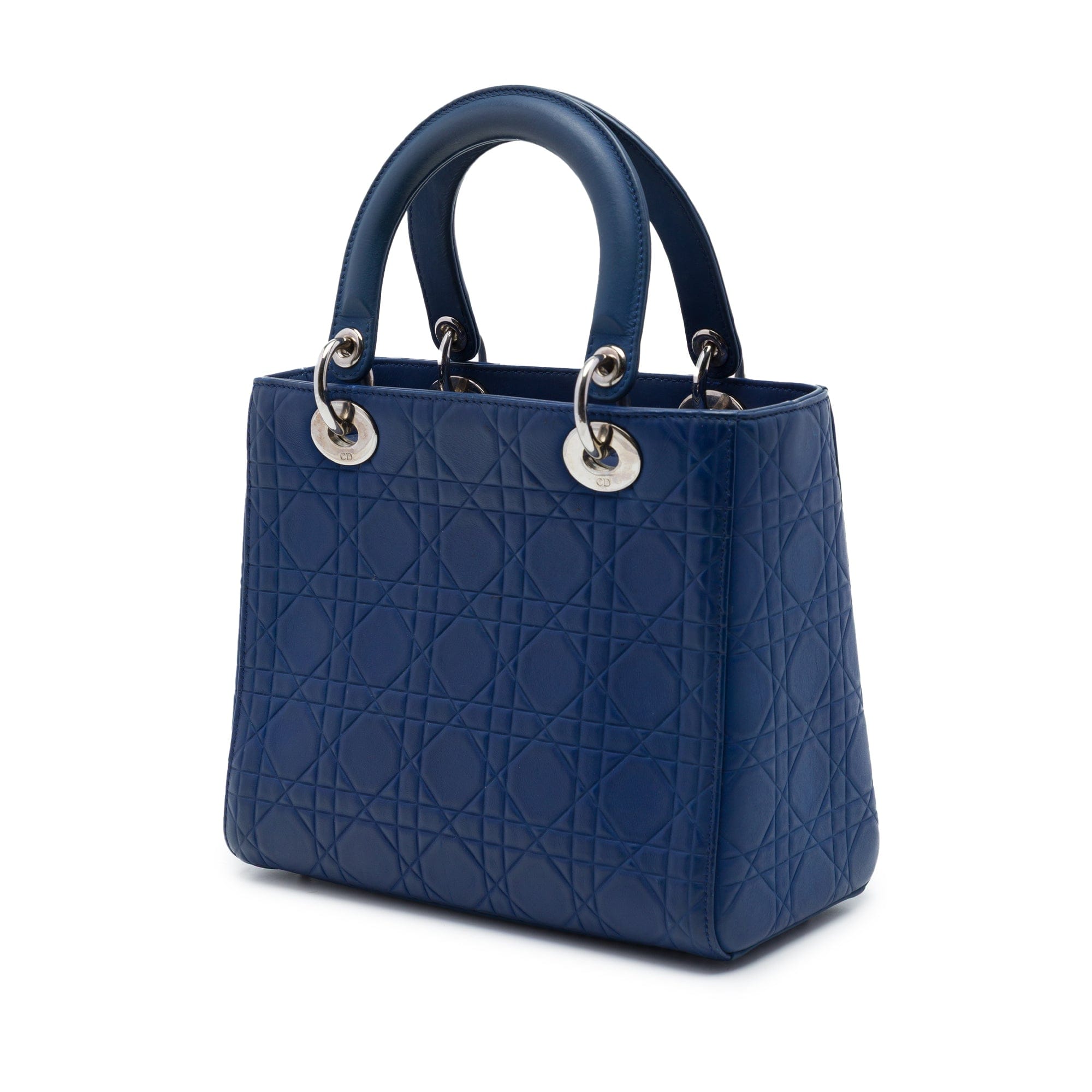 Dior Medium Ultra Matte Calfskin Embossed Cannage Lady Dior