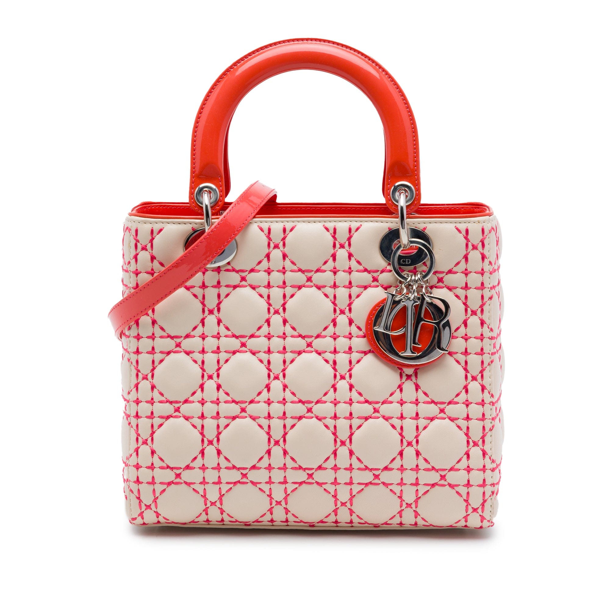 Dior Medium Lambskin Cannage Stitched Lady Dior