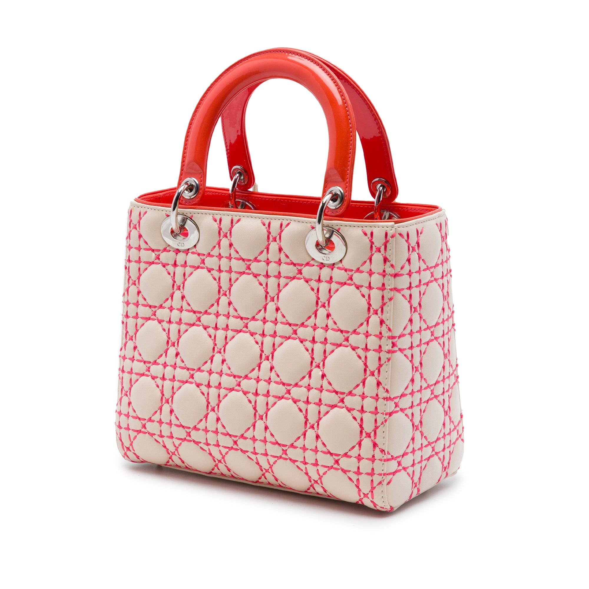 Dior Medium Lambskin Cannage Stitched Lady Dior