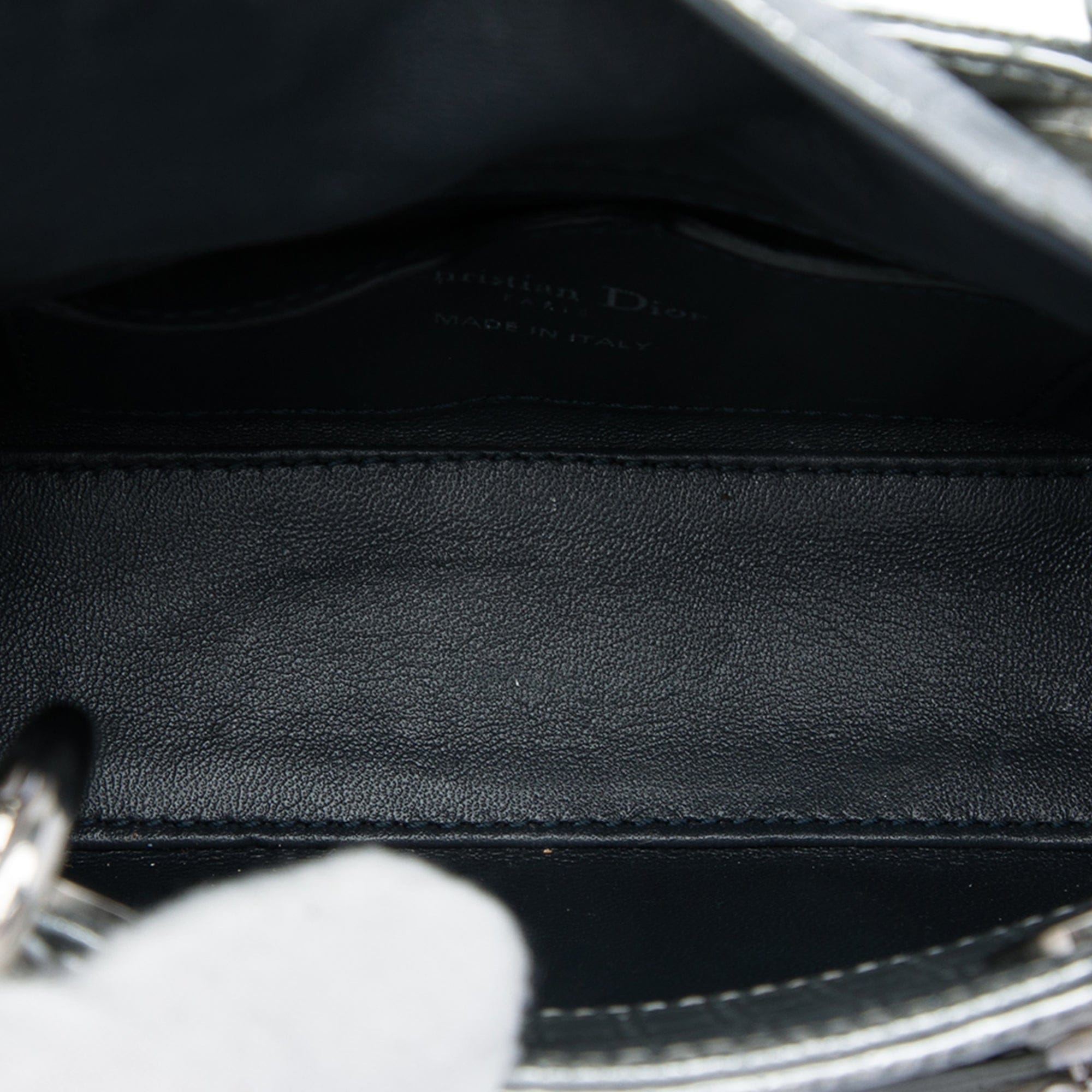 Dior Micro Metallic Patent Microcannage Lady Dior