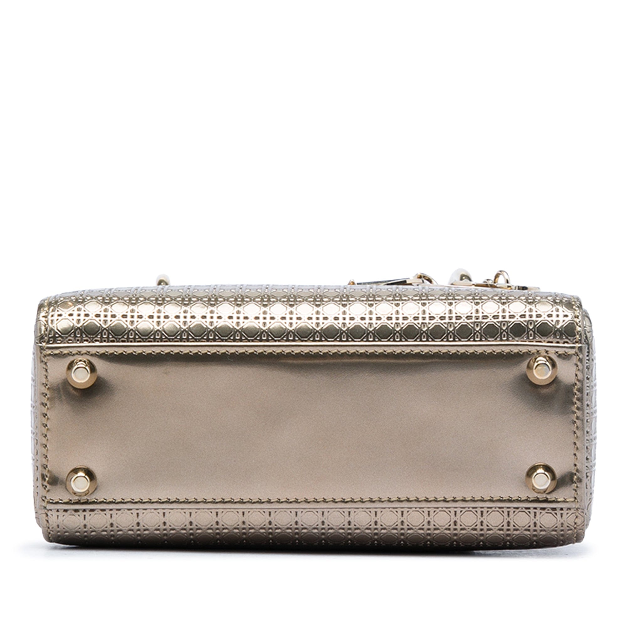Dior Mini Metallic Patent Microcannage Lady Dior