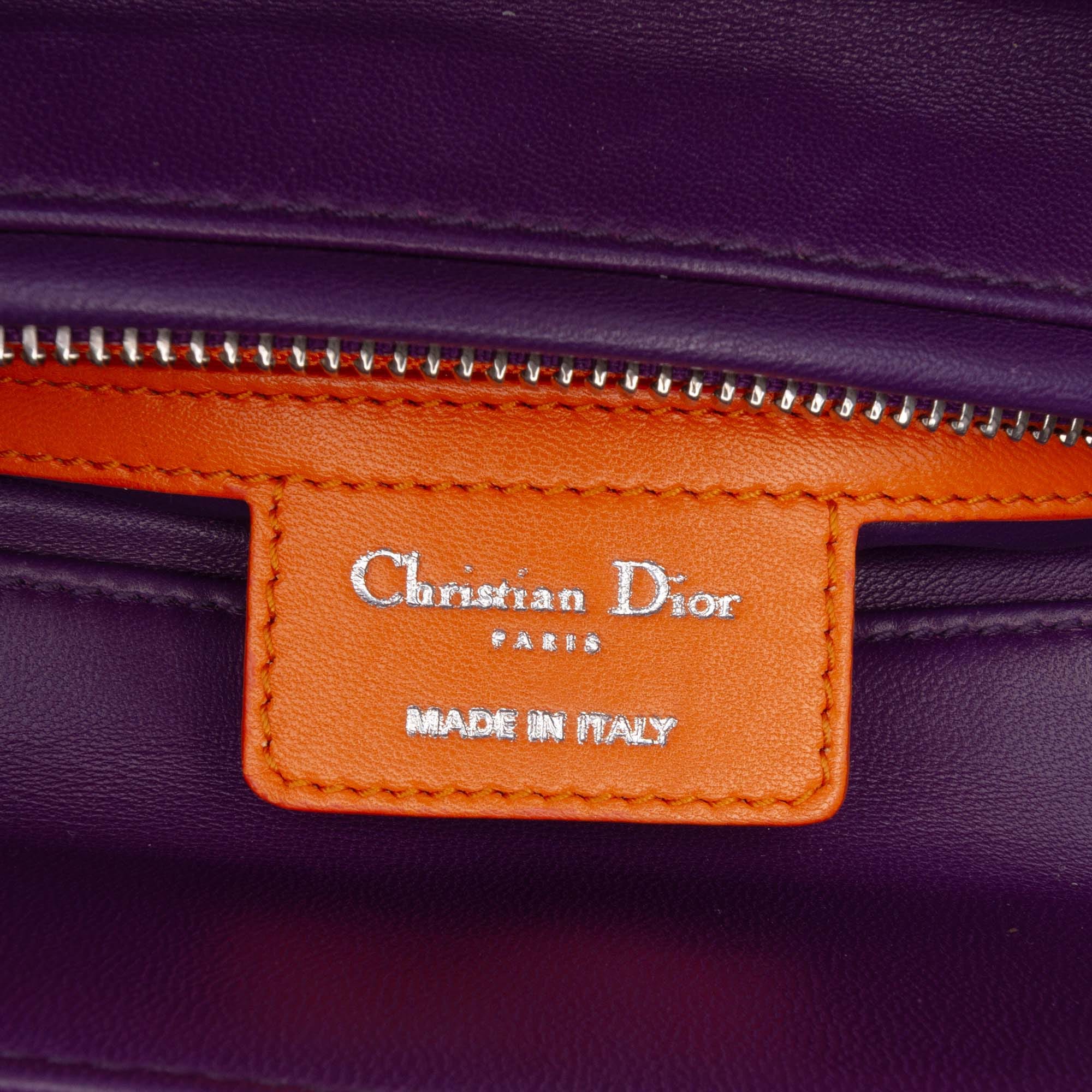Dior Medium Tricolor Lambskin Cannage Lady Dior